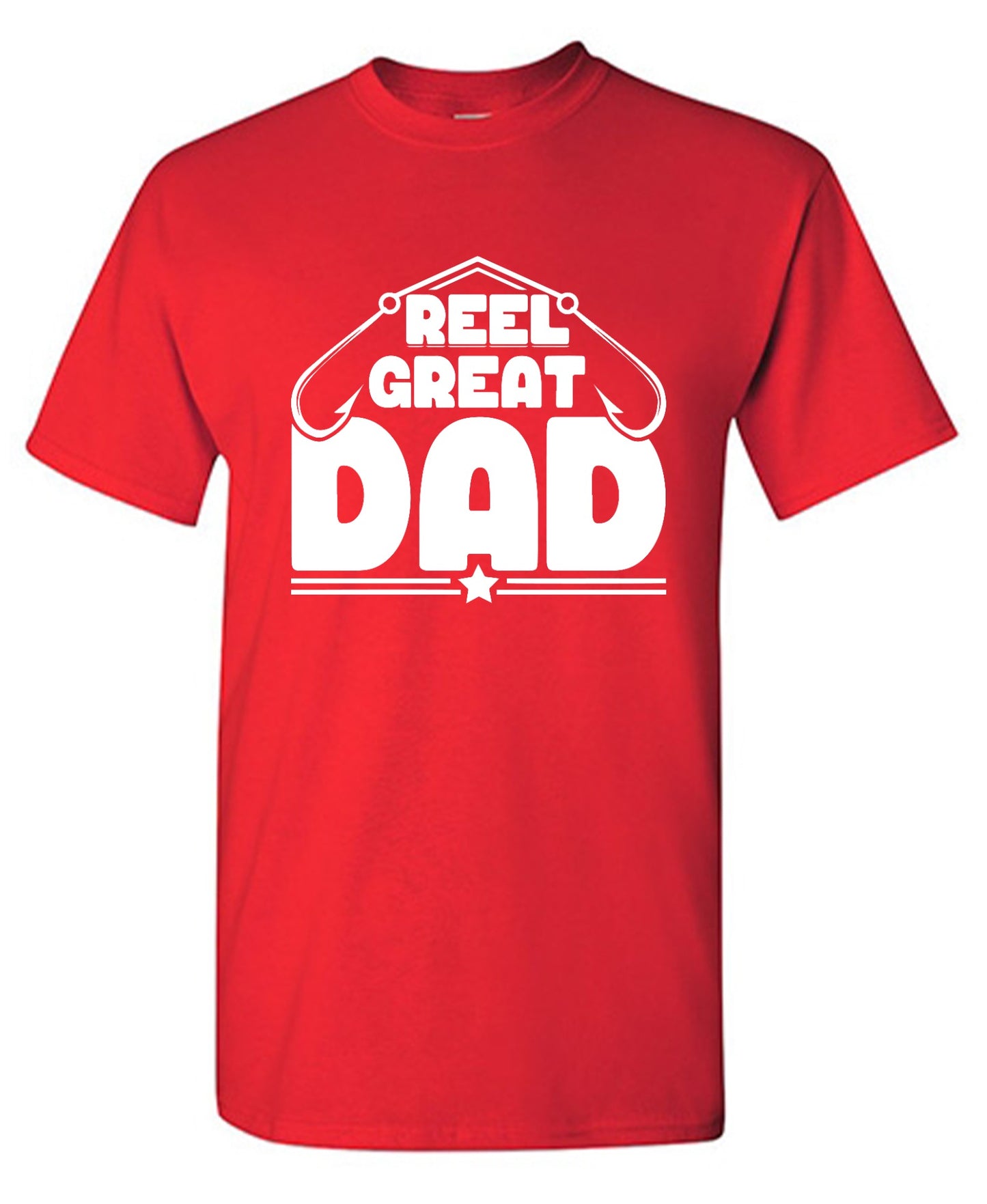 Funny T-Shirts design "Reel Great Dad! - Cute Shirt for Fathers - Ring Spun Tee"