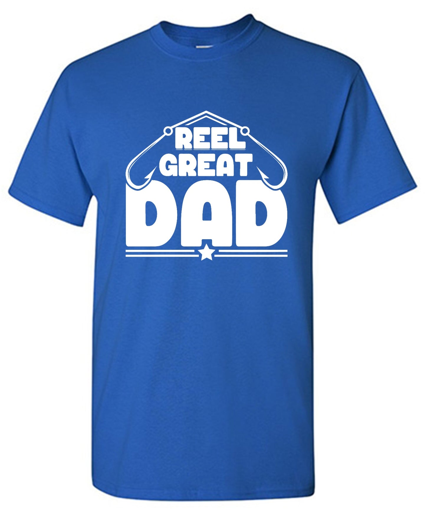 Funny T-Shirts design "Reel Great Dad! - Cute Shirt for Fathers - Ring Spun Tee"