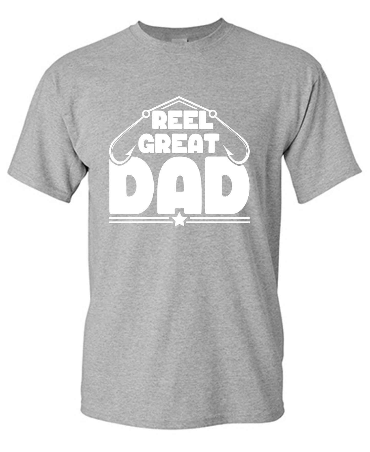 Funny T-Shirts design "Reel Great Dad! - Cute Shirt for Fathers - Ring Spun Tee"