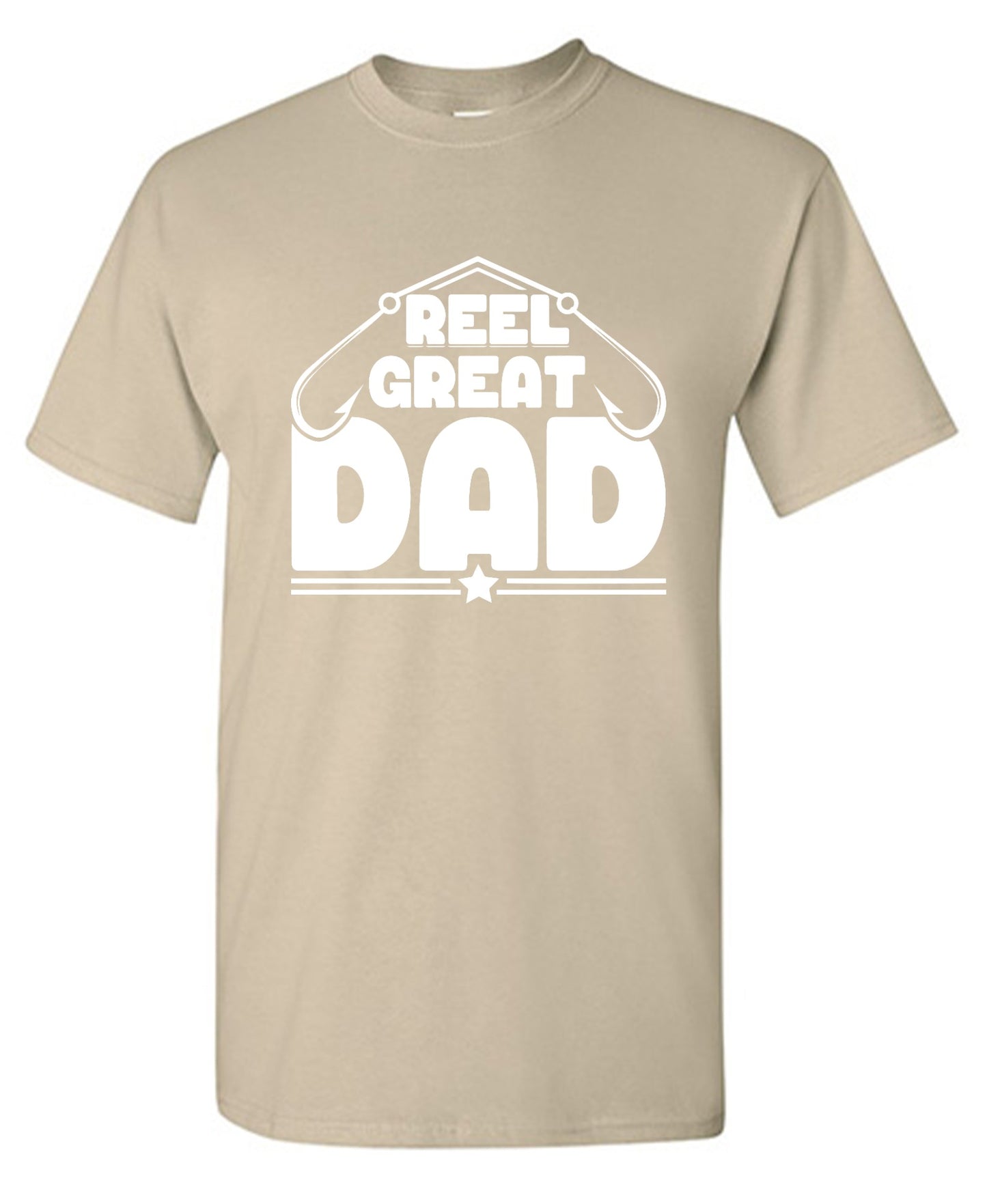 Funny T-Shirts design "Reel Great Dad! - Cute Shirt for Fathers - Ring Spun Tee"