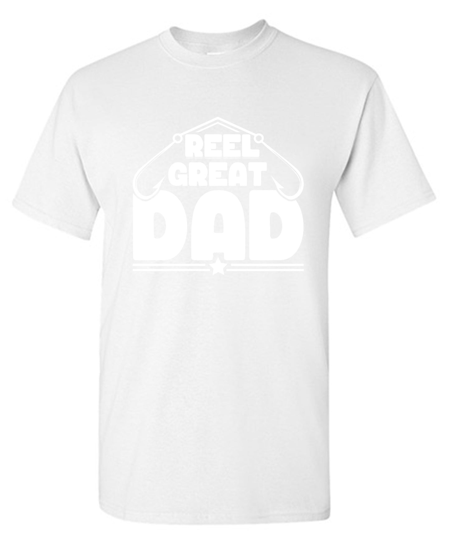 Funny T-Shirts design "Reel Great Dad! - Cute Shirt for Fathers - Ring Spun Tee"