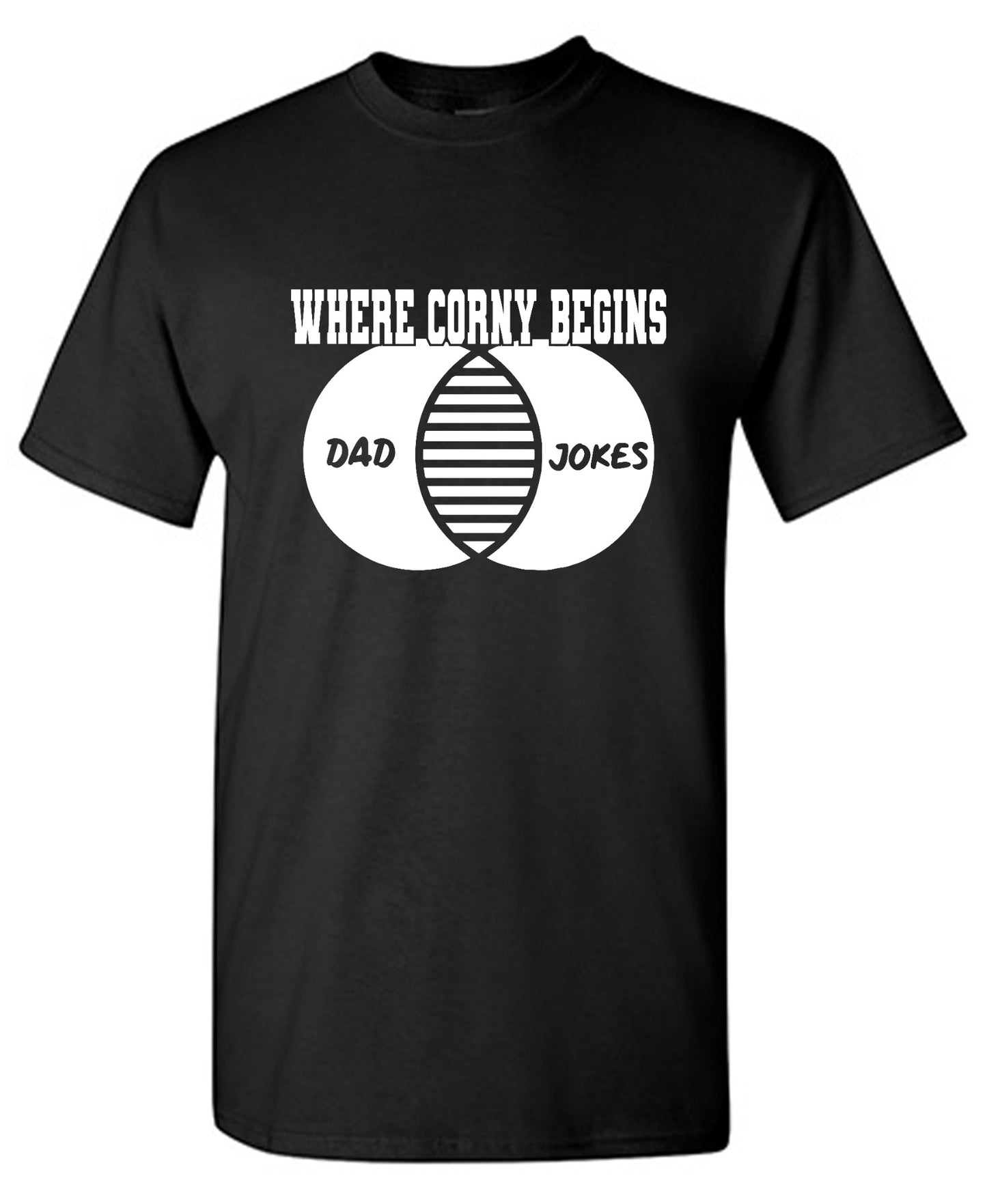 Funny T-Shirts design "Where Corny Begins - Funny Shirt for your Father"