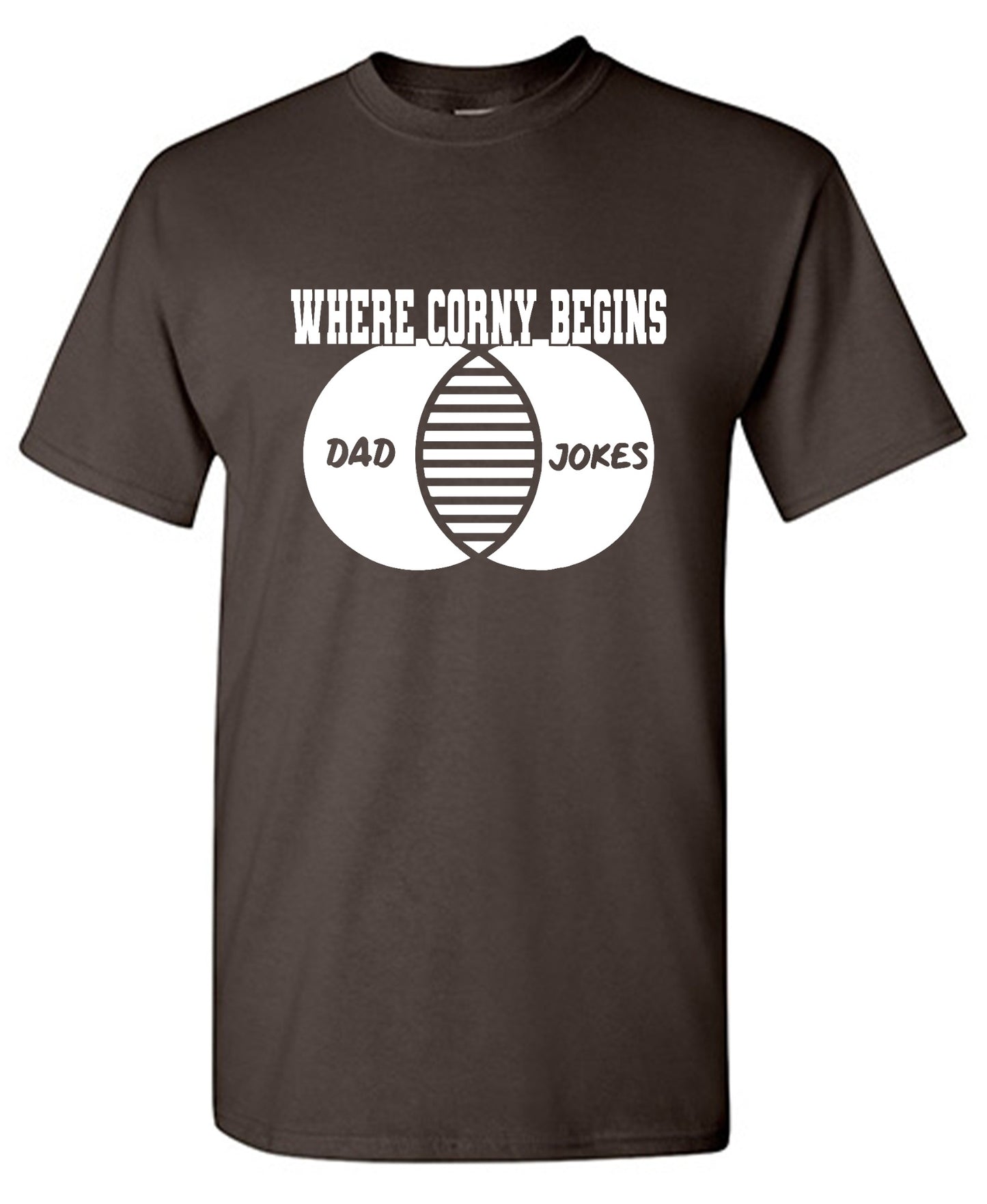 Funny T-Shirts design "Where Corny Begins - Funny Shirt for your Father"
