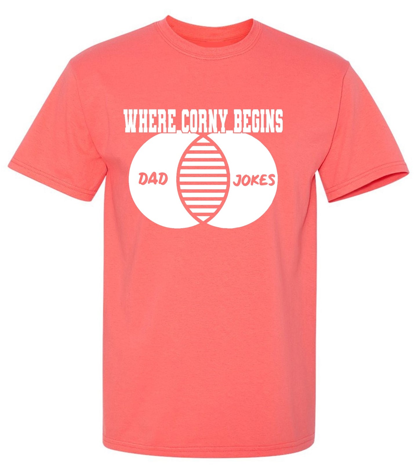 Funny T-Shirts design "Where Corny Begins - Funny Shirt for your Father"