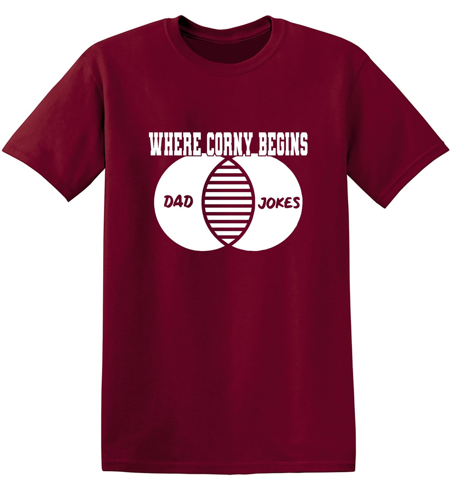 Funny T-Shirts design "Where Corny Begins - Funny Shirt for your Father"