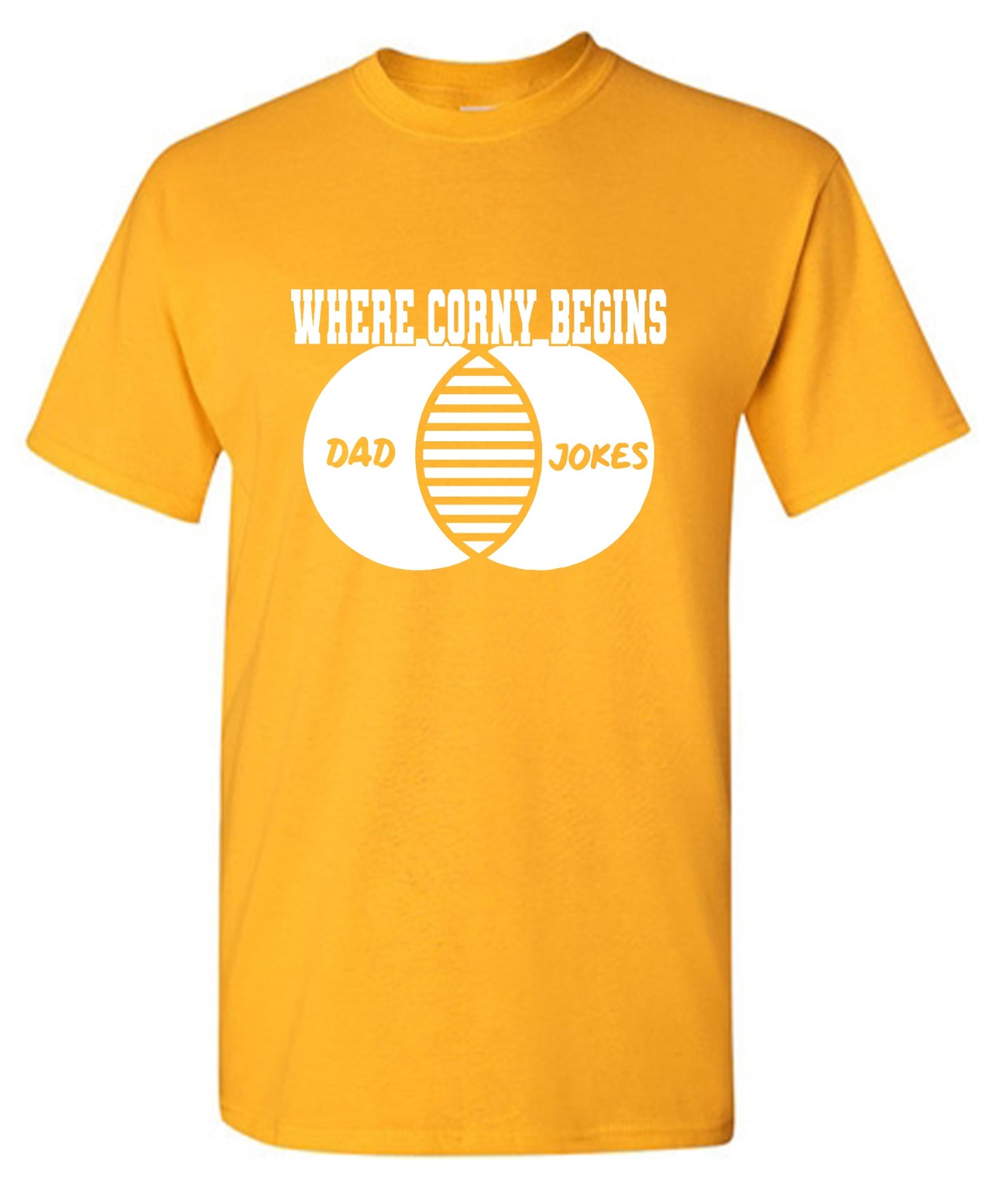 Funny T-Shirts design "Where Corny Begins - Funny Shirt for your Father"