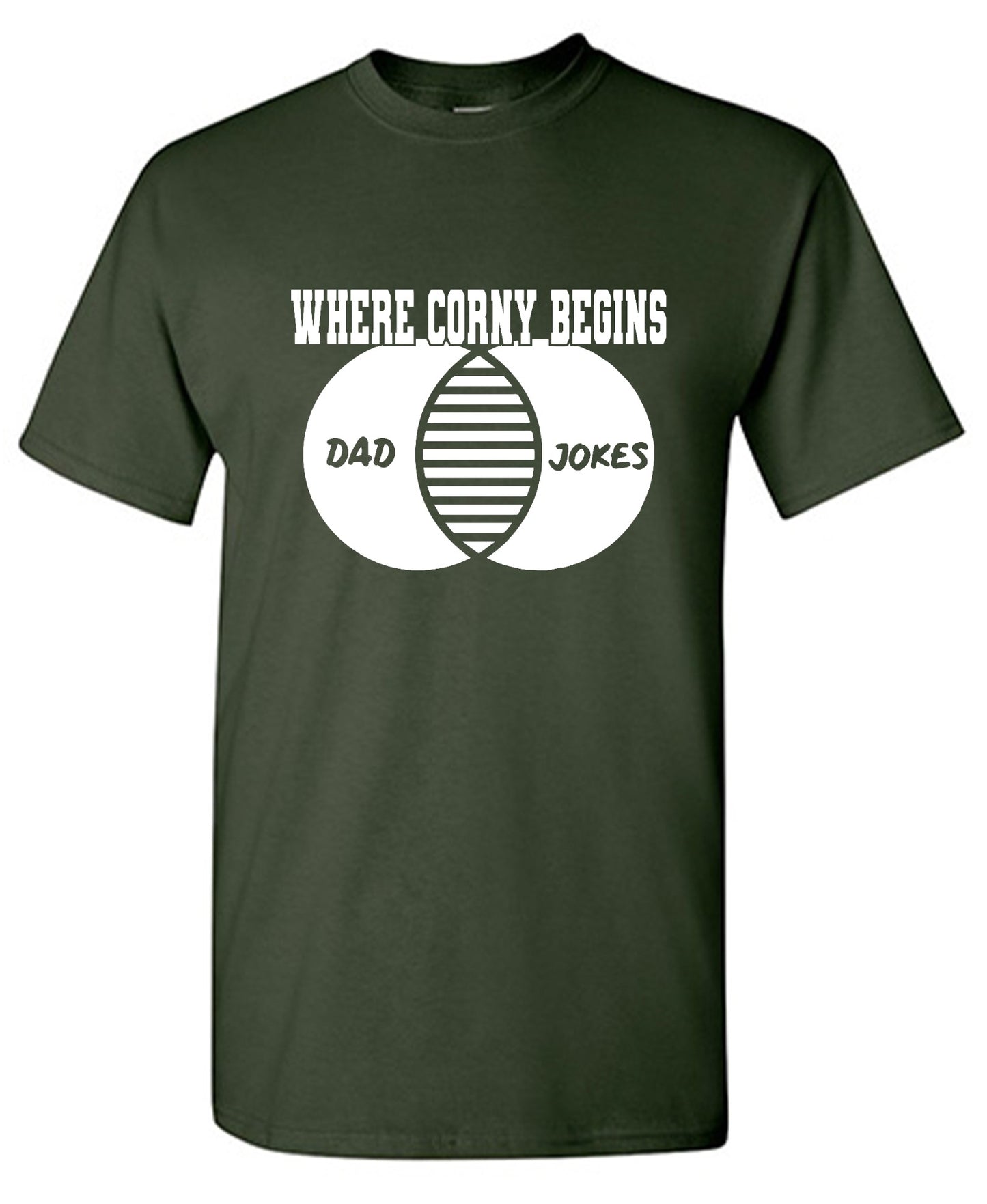Funny T-Shirts design "Where Corny Begins - Funny Shirt for your Father"