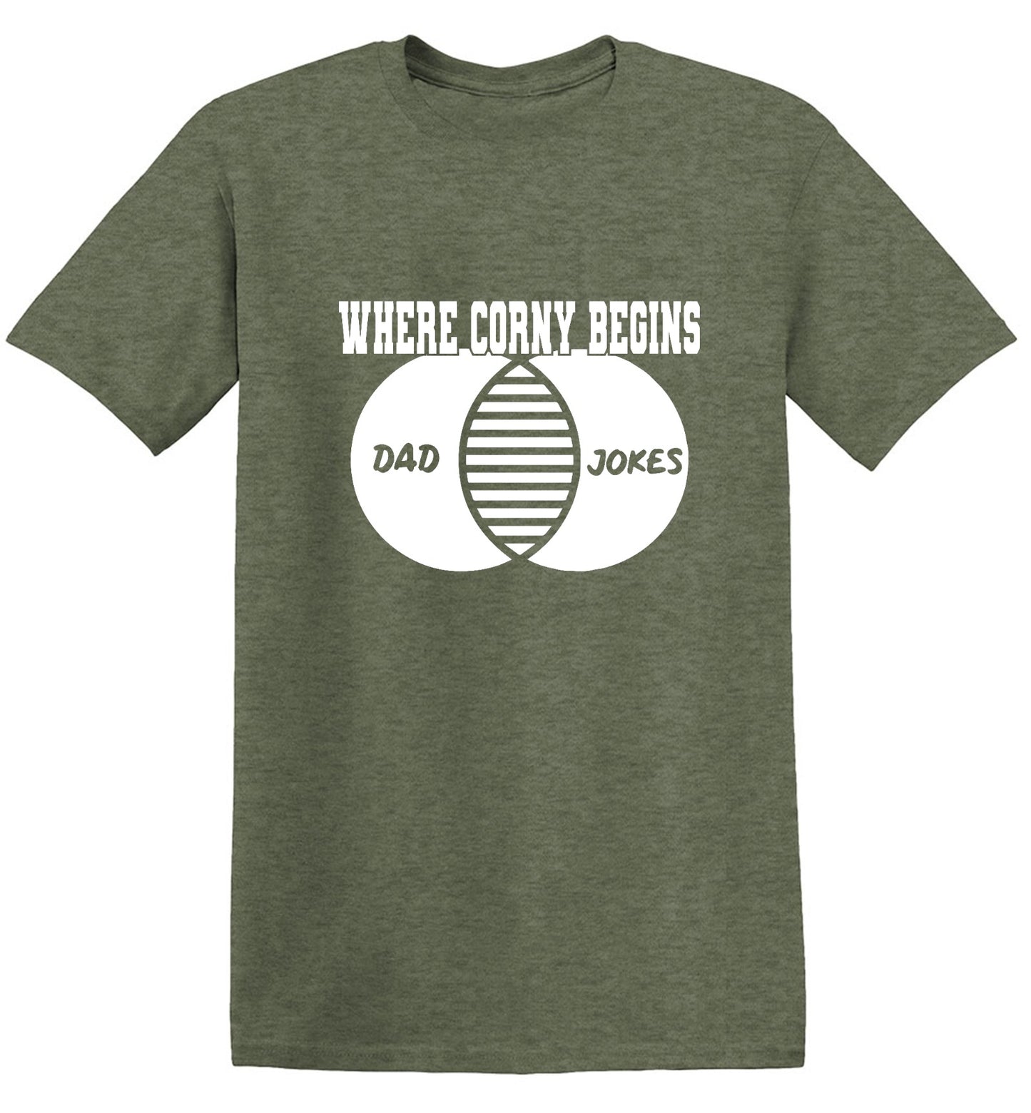 Funny T-Shirts design "Where Corny Begins - Funny Shirt for your Father"