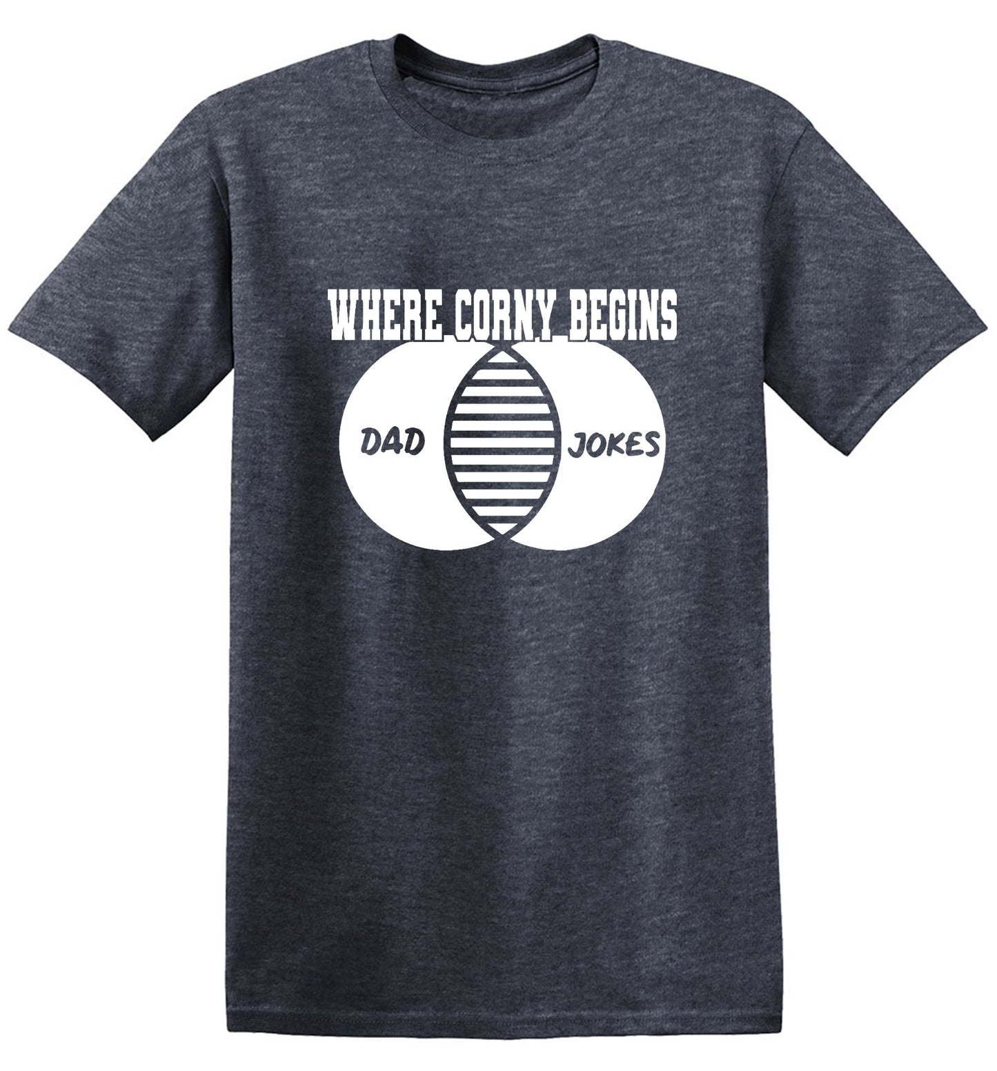 Funny T-Shirts design "Where Corny Begins - Funny Shirt for your Father"