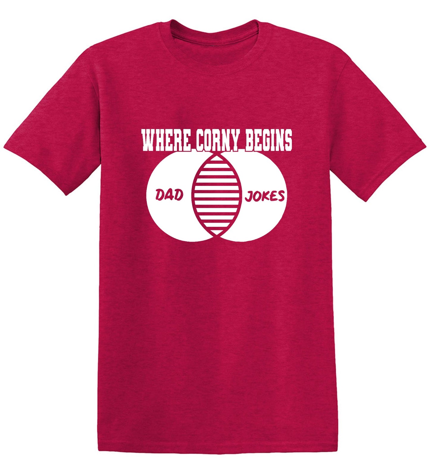 Funny T-Shirts design "Where Corny Begins - Funny Shirt for your Father"