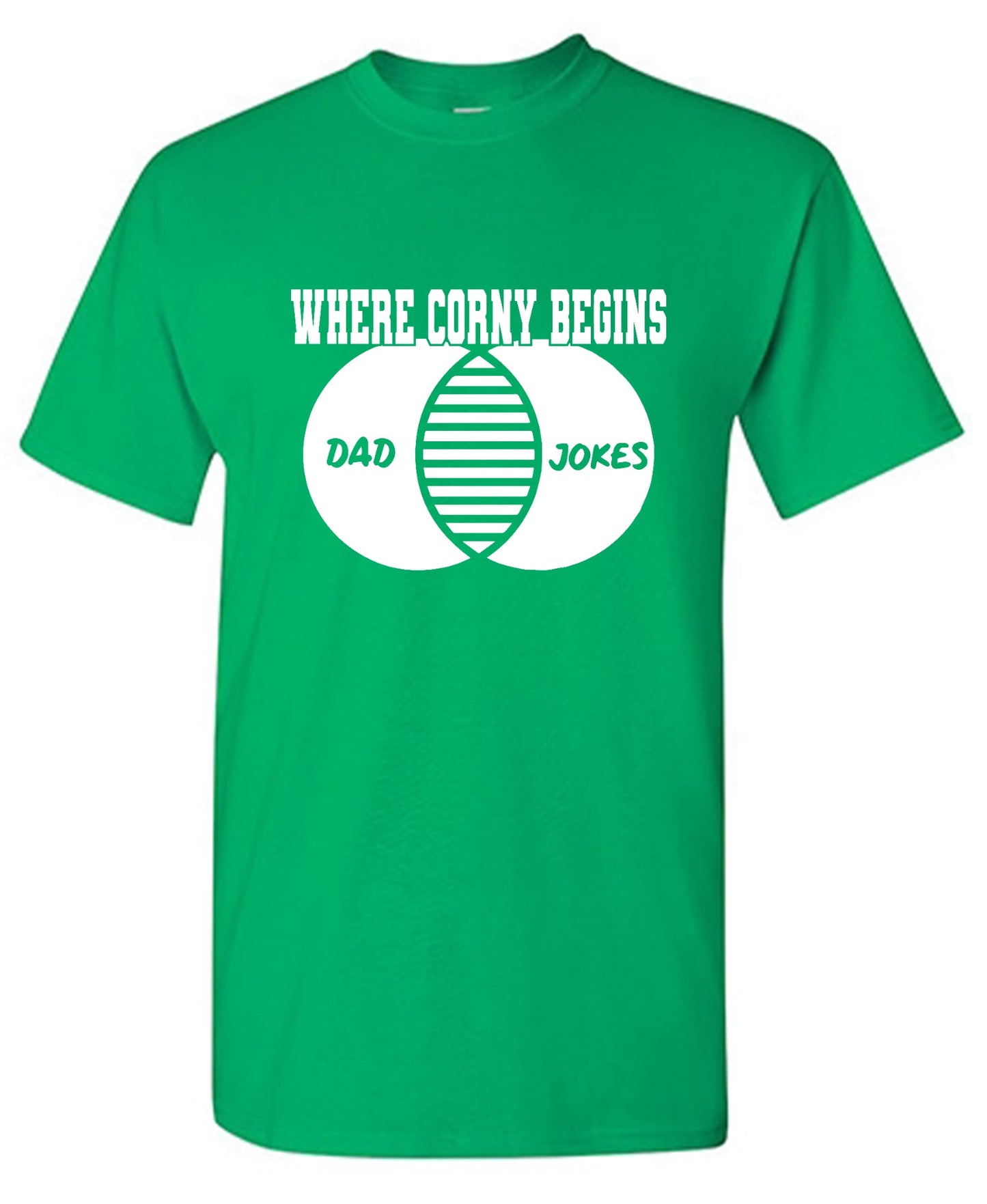 Funny T-Shirts design "Where Corny Begins - Funny Shirt for your Father"