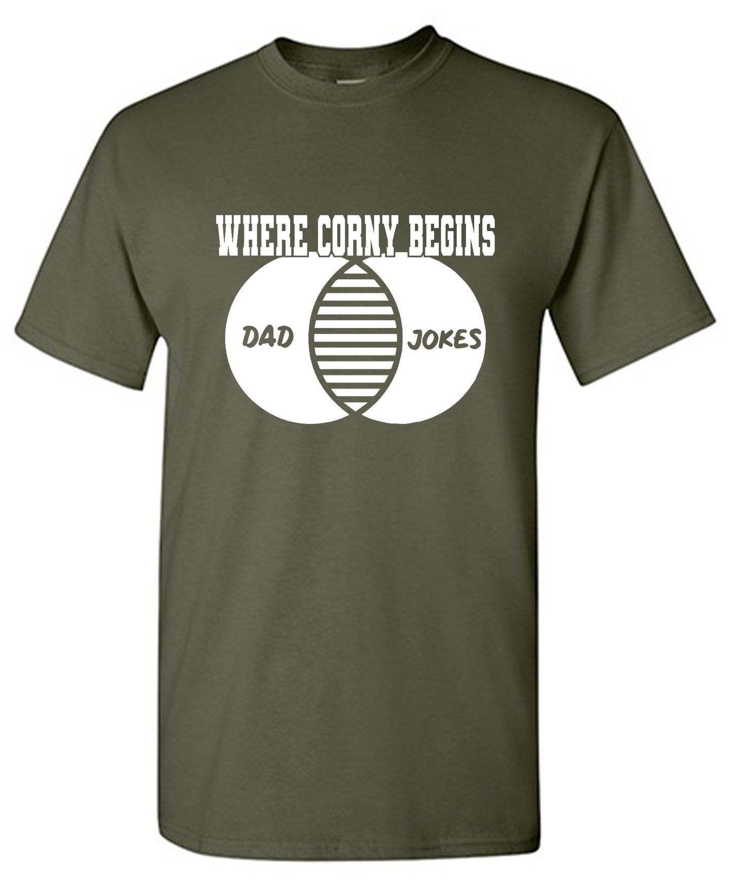 Funny T-Shirts design "Where Corny Begins - Funny Shirt for your Father"