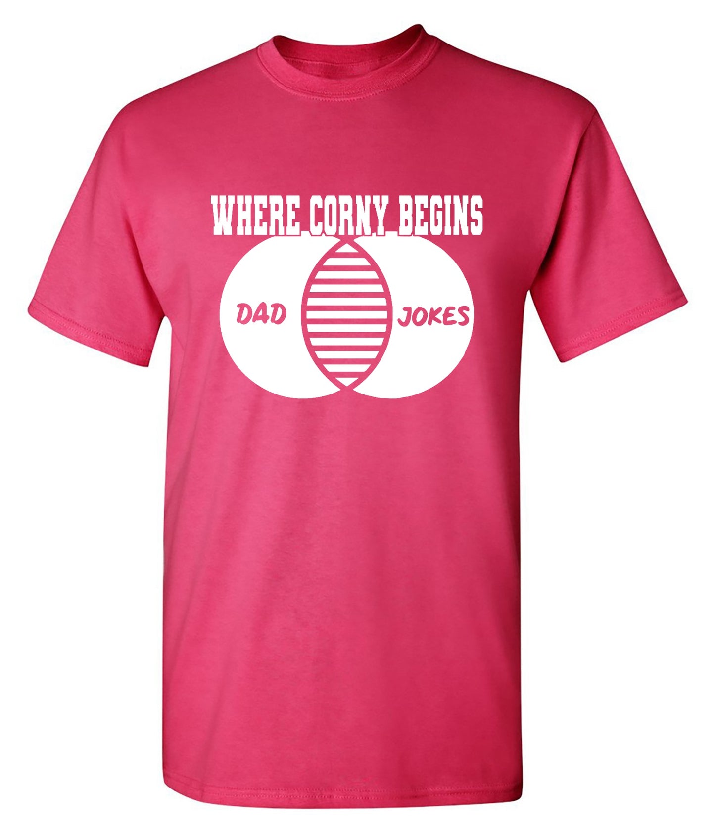 Funny T-Shirts design "Where Corny Begins - Funny Shirt for your Father"