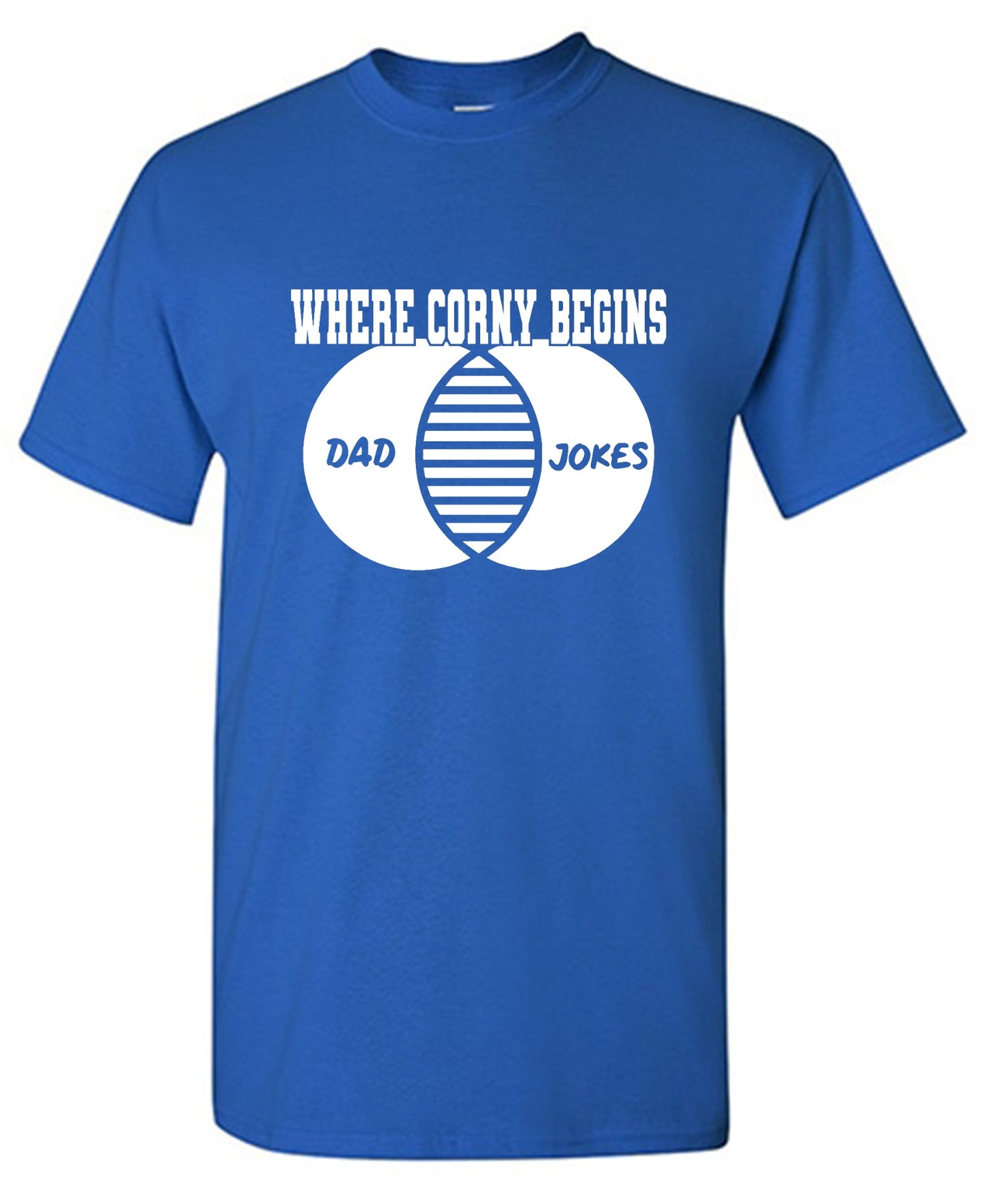 Funny T-Shirts design "Where Corny Begins - Funny Shirt for your Father"