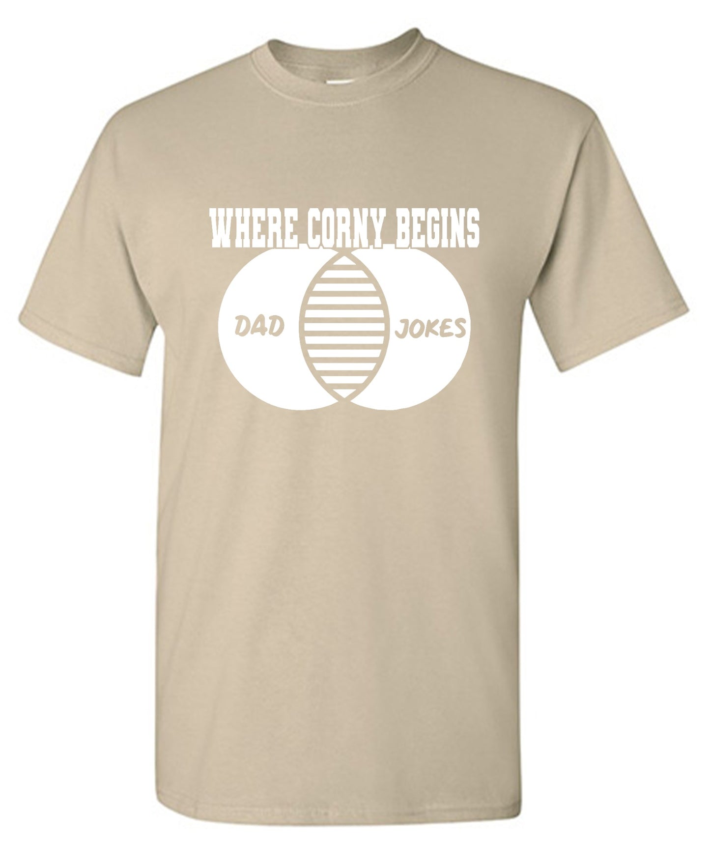 Funny T-Shirts design "Where Corny Begins - Funny Shirt for your Father"