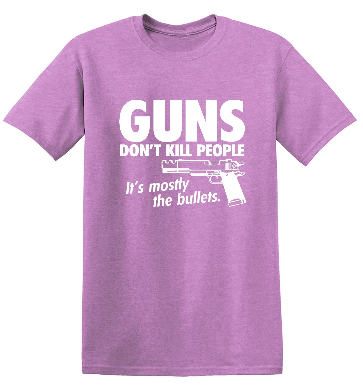 Funny T-Shirts design "Guns Don't Kill People Its Mostly The Bullets"