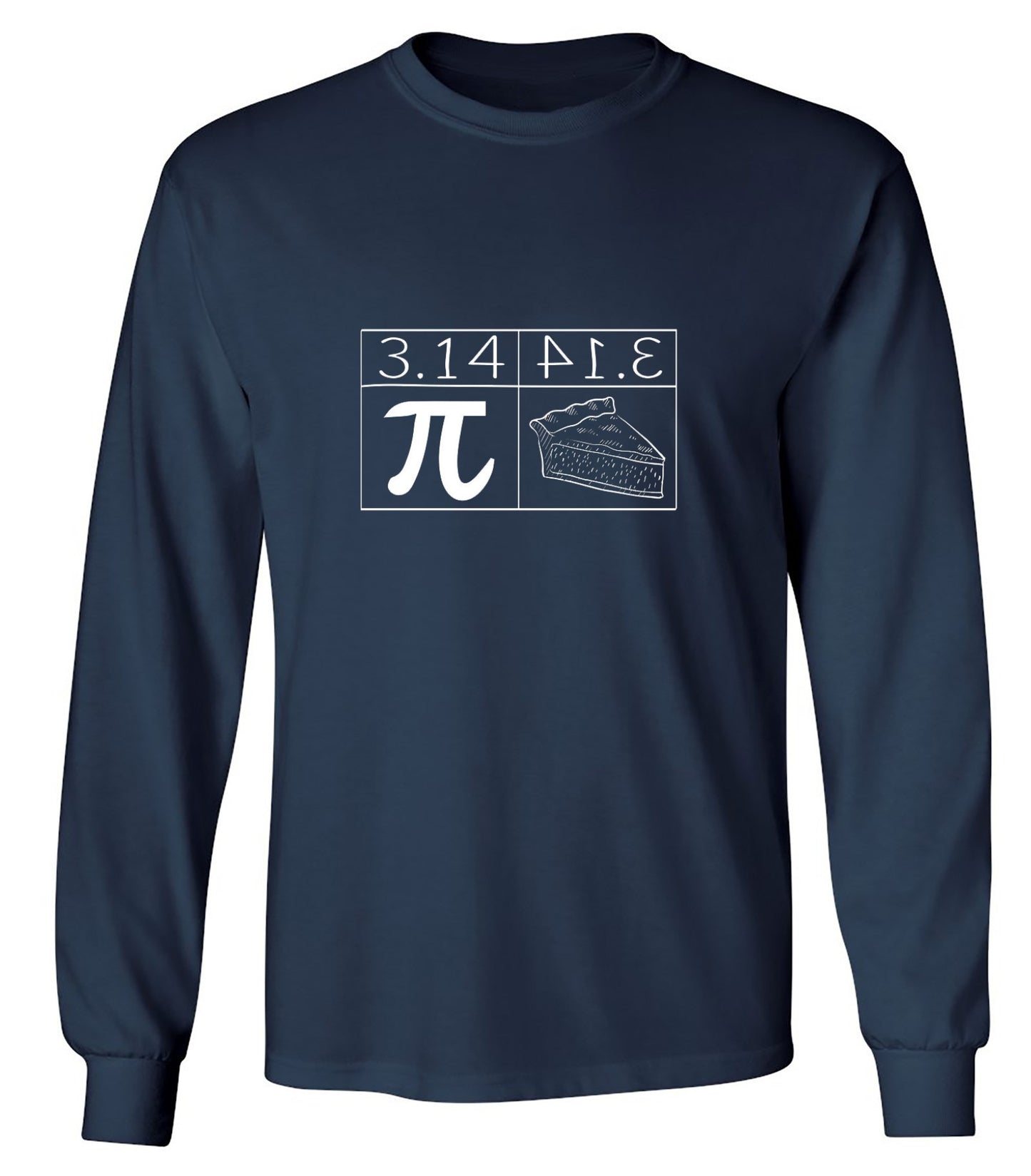Funny T-Shirts design "Pi = Pie - Long Sleeve"