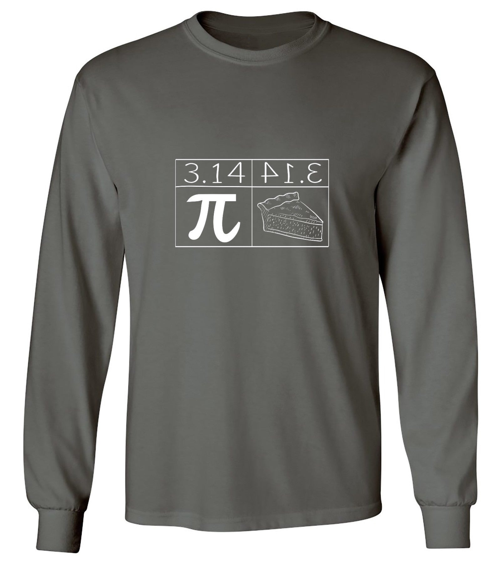 Funny T-Shirts design "Pi = Pie - Long Sleeve"