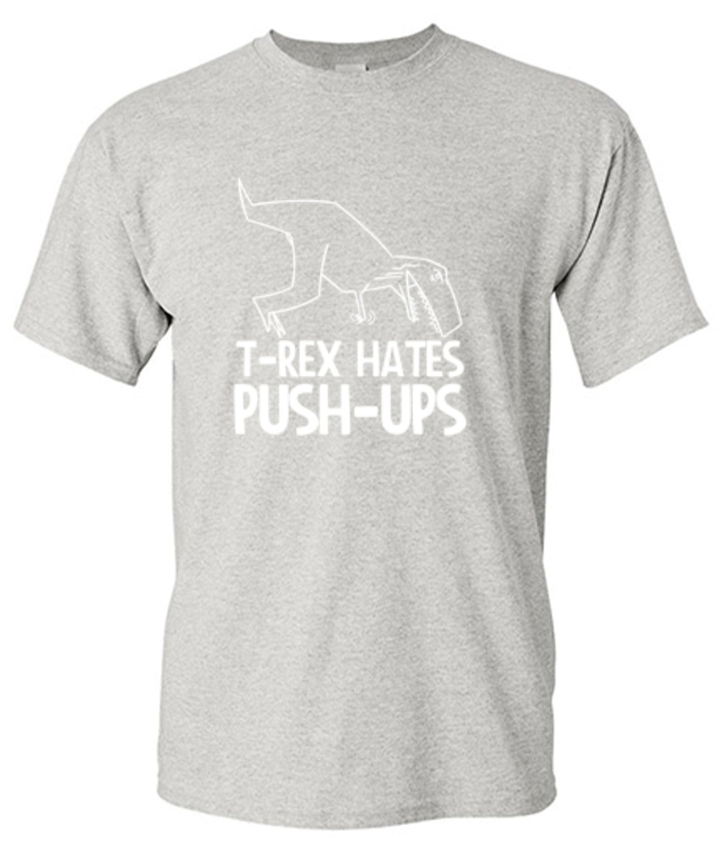 Funny T-Shirts design "T-Rex Hates Push-Ups - Youth"