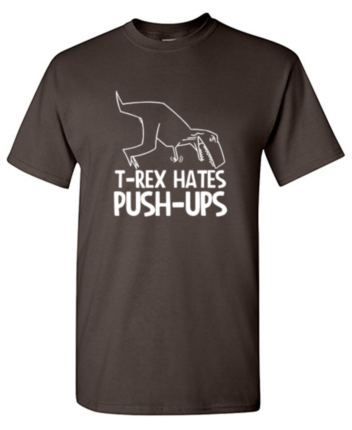 Funny T-Shirts design "T-Rex Hates Push-Ups - Youth"