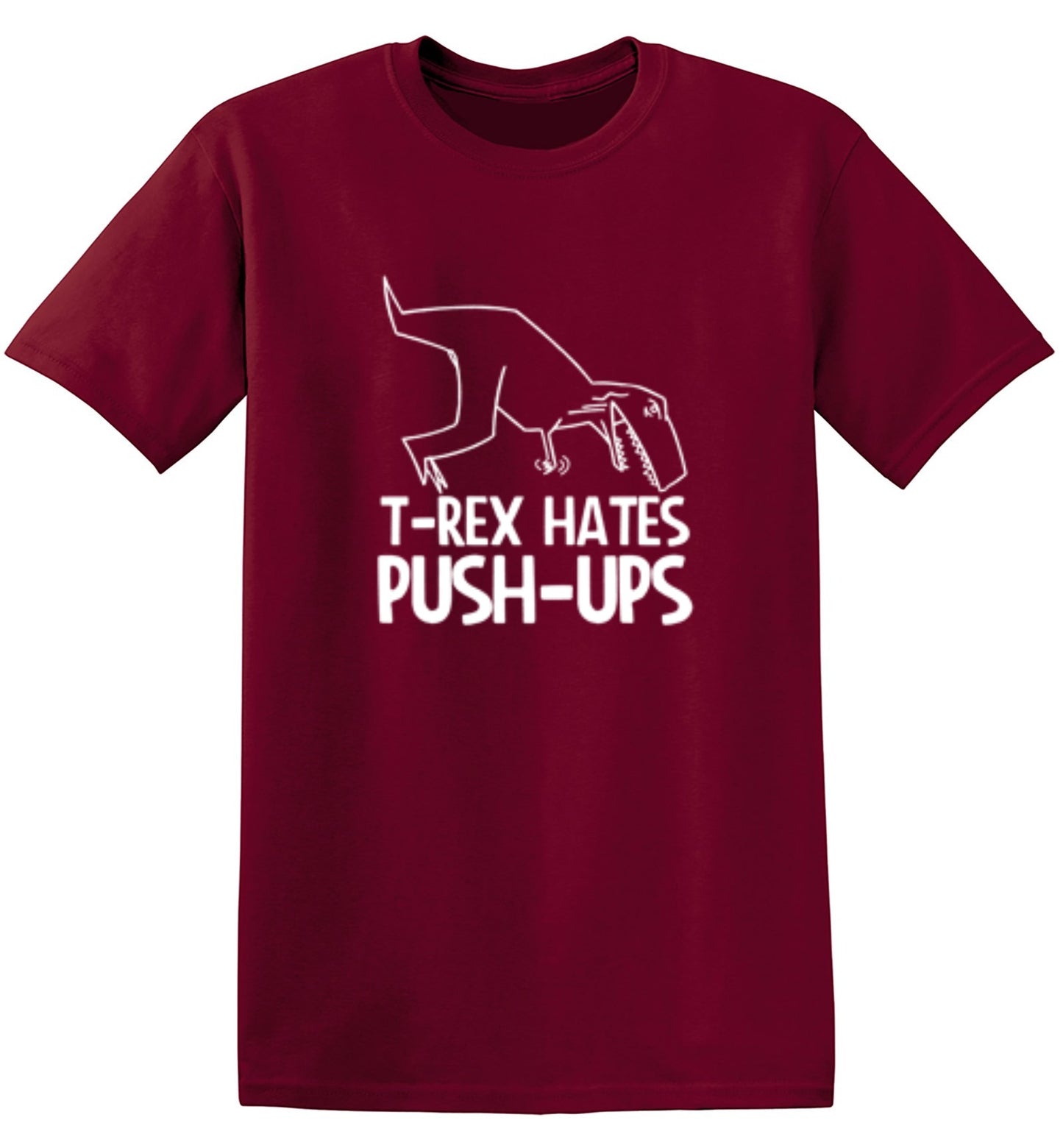 Funny T-Shirts design "T-Rex Hates Push-Ups - Youth"