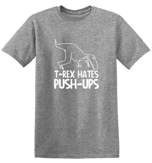 Funny T-Shirts design "T-Rex Hates Push-Ups"