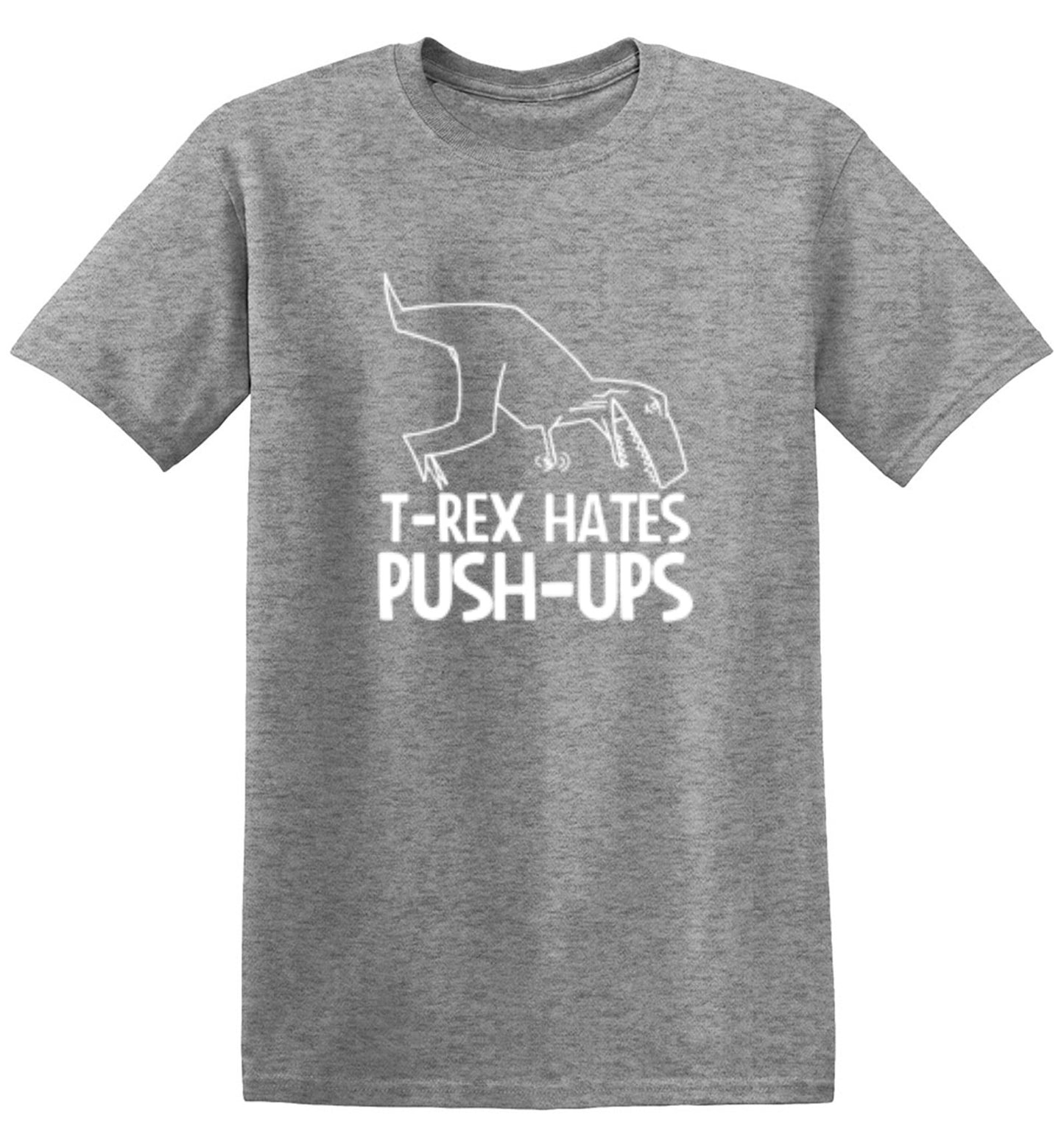 Funny T-Shirts design "T-Rex Hates Push-Ups - Youth"