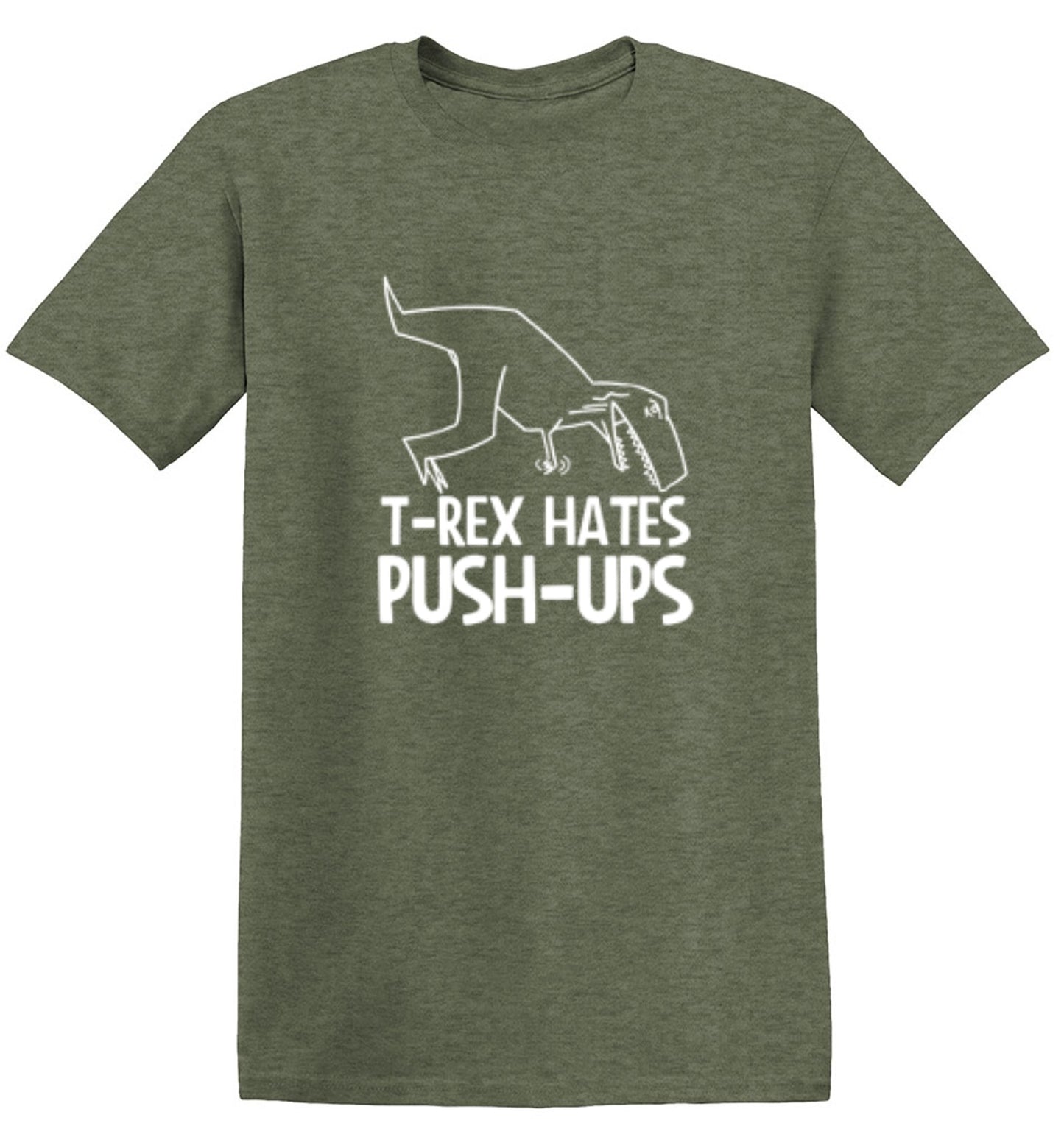 Funny T-Shirts design "T-Rex Hates Push-Ups - Youth"