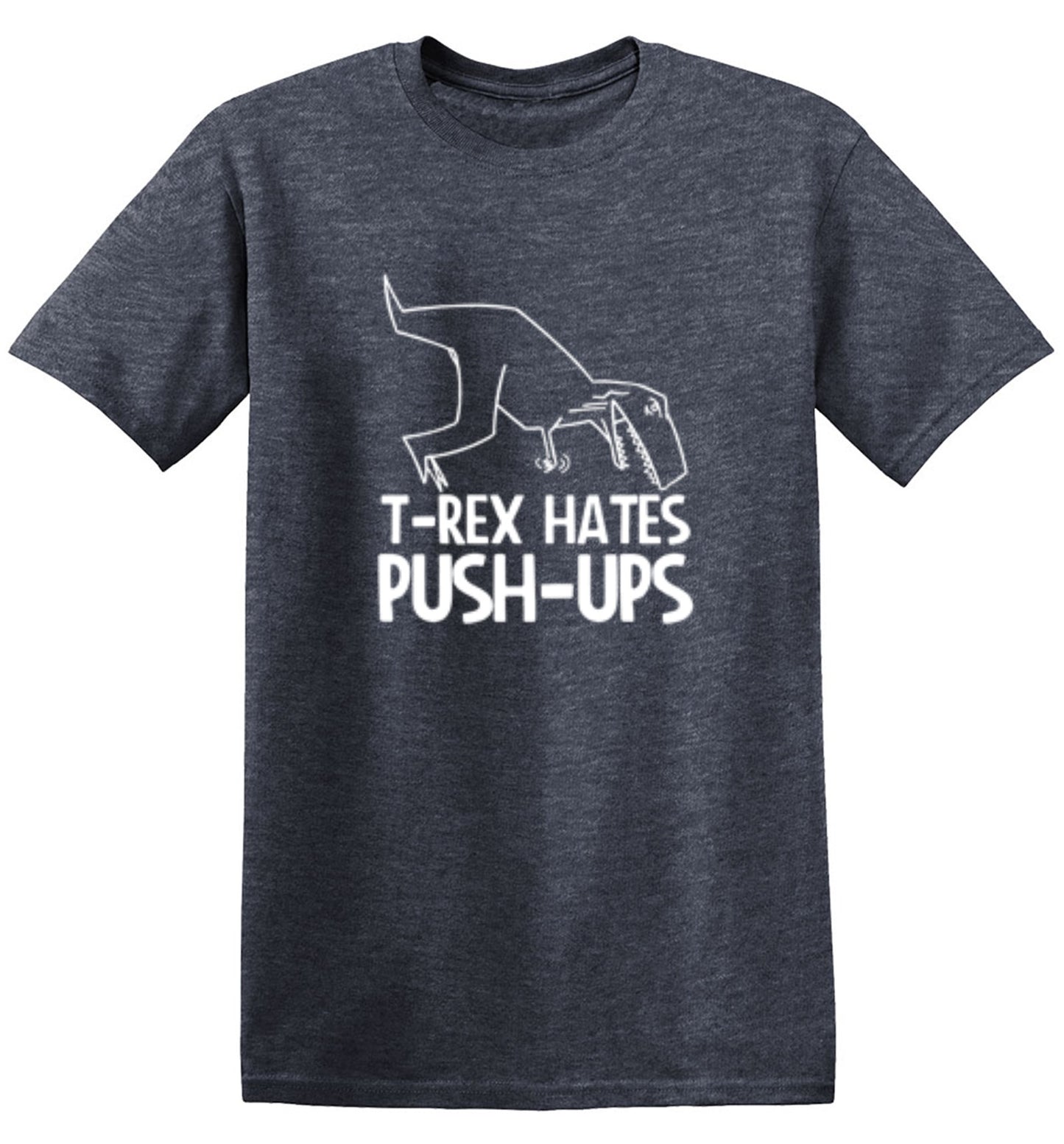 Funny T-Shirts design "T-Rex Hates Push-Ups - Youth"
