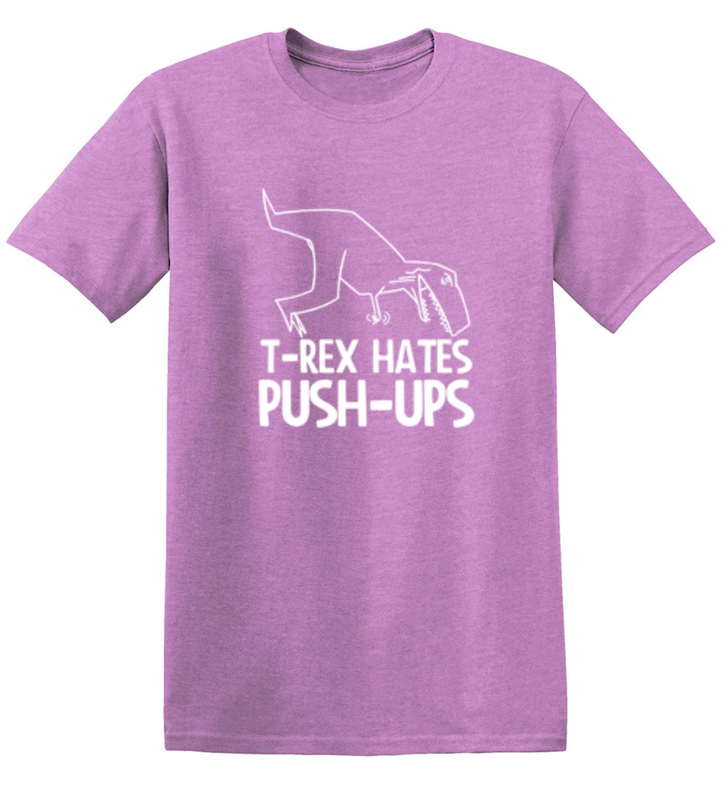 Funny T-Shirts design "T-Rex Hates Push-Ups - Youth"