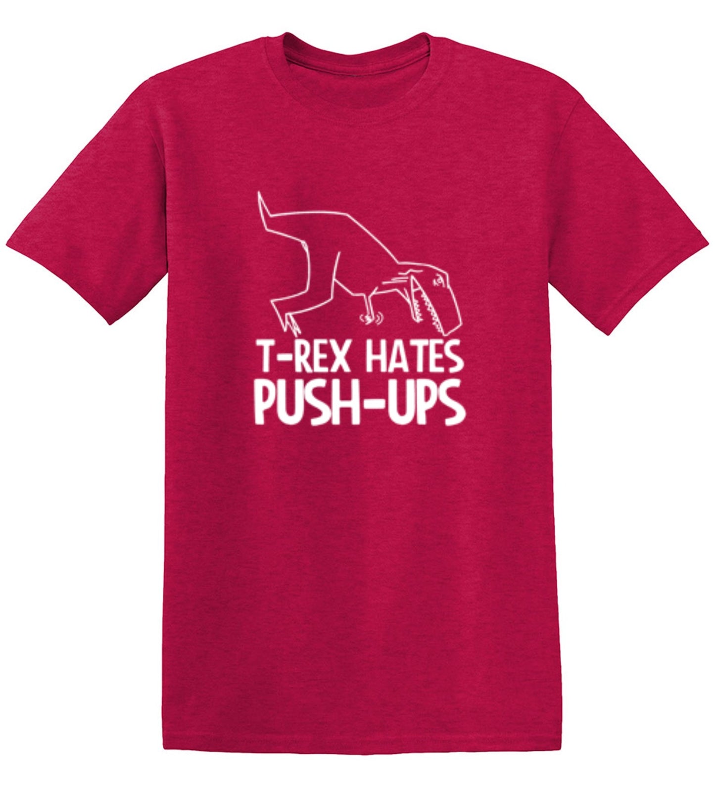 Funny T-Shirts design "T-Rex Hates Push-Ups - Youth"