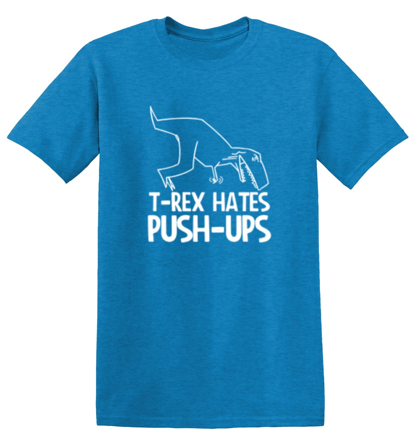 Funny T-Shirts design "T-Rex Hates Push-Ups - Youth"