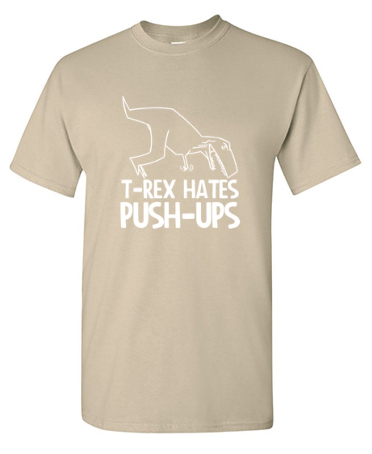 Funny T-Shirts design "T-Rex Hates Push-Ups - Youth"