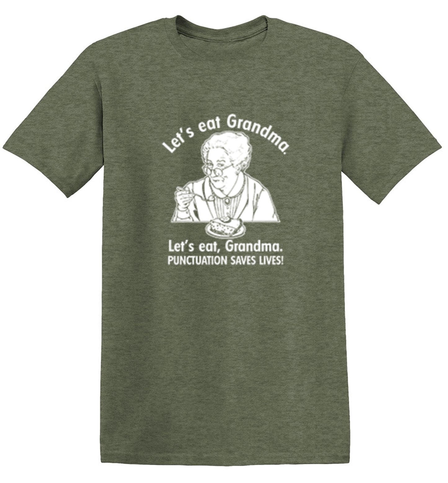 Funny T-Shirts design "Eat Grandma Punctuation Saves Lives"