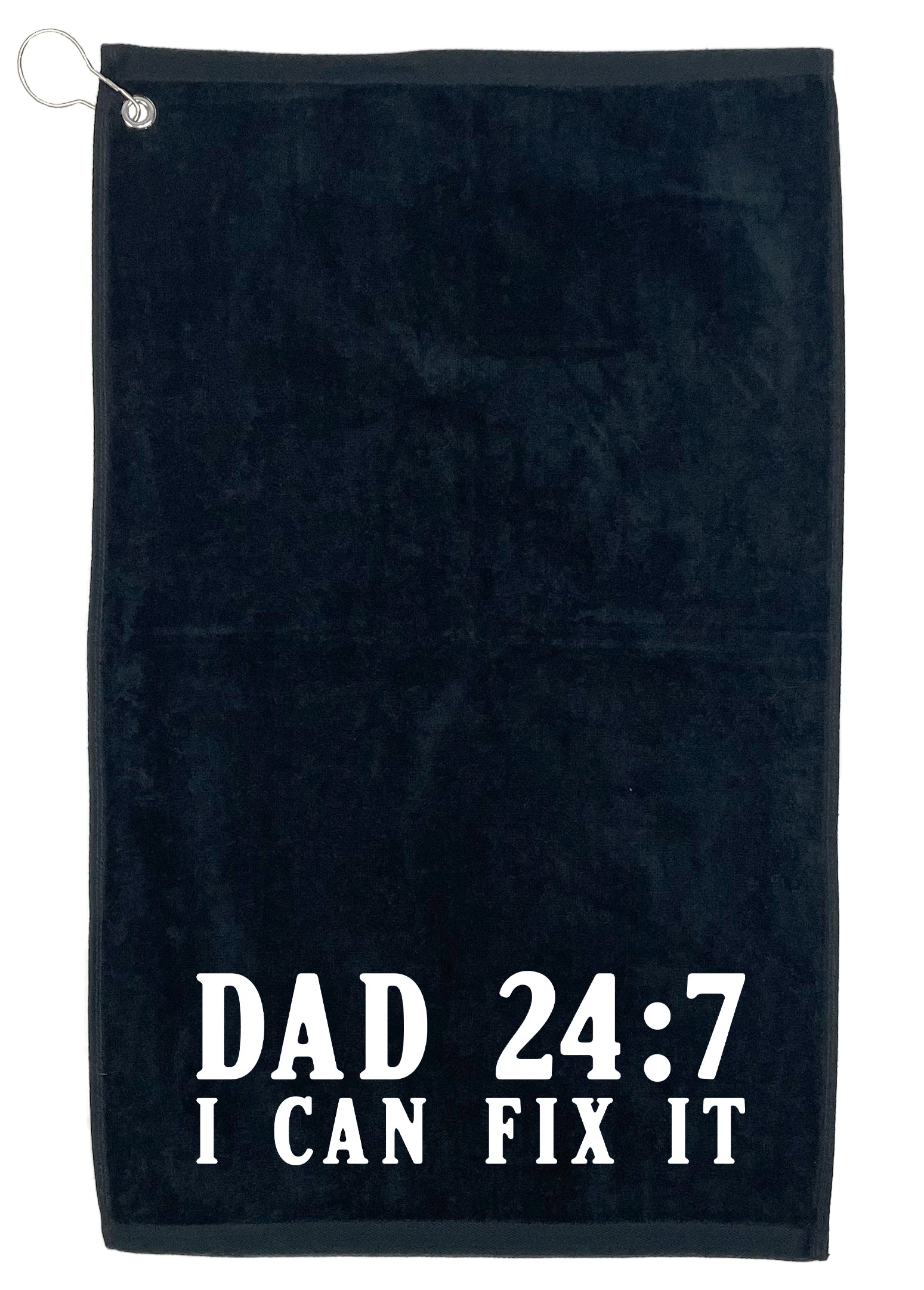 Dad 24:7 I Can Fix it. Golf Towel - Funny T Shirts & Graphic Tees