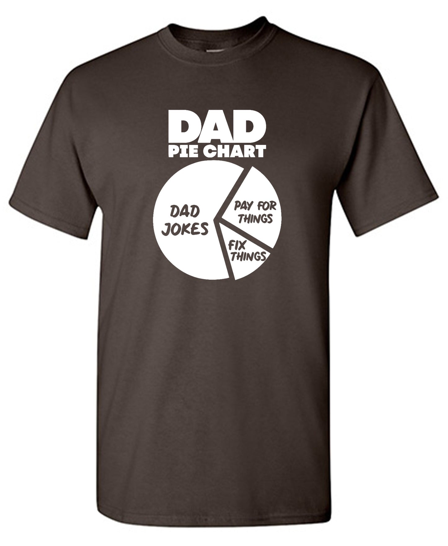 Funny T-Shirts design "Dad Pie Chart, Dad Jokes Funny Shirt - Tall Tee"