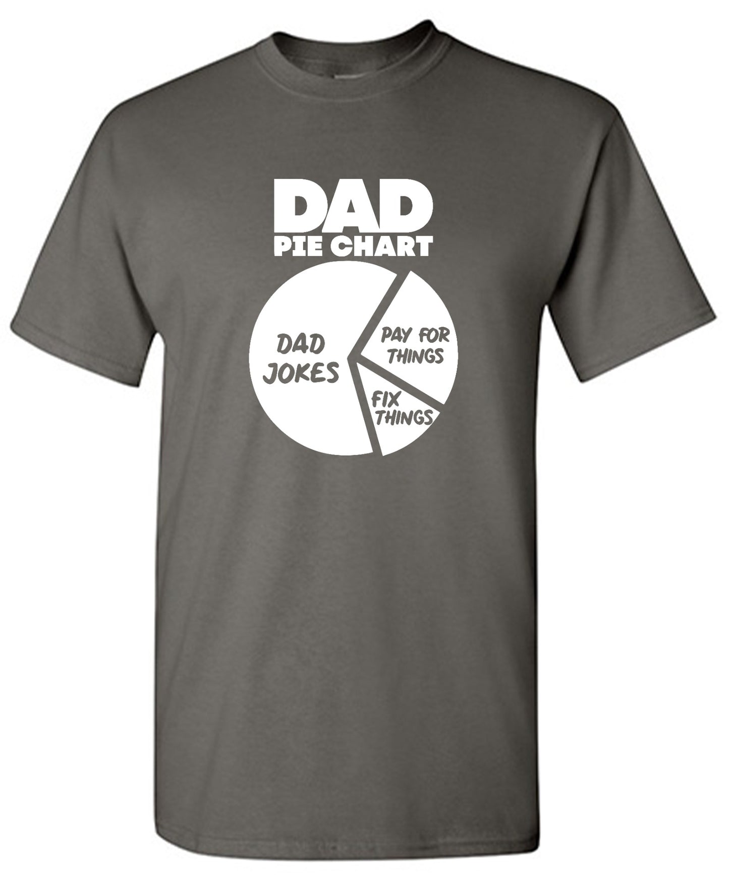 Funny T-Shirts design "Dad Pie Chart, Dad Jokes Funny Shirt - Tall Tee"
