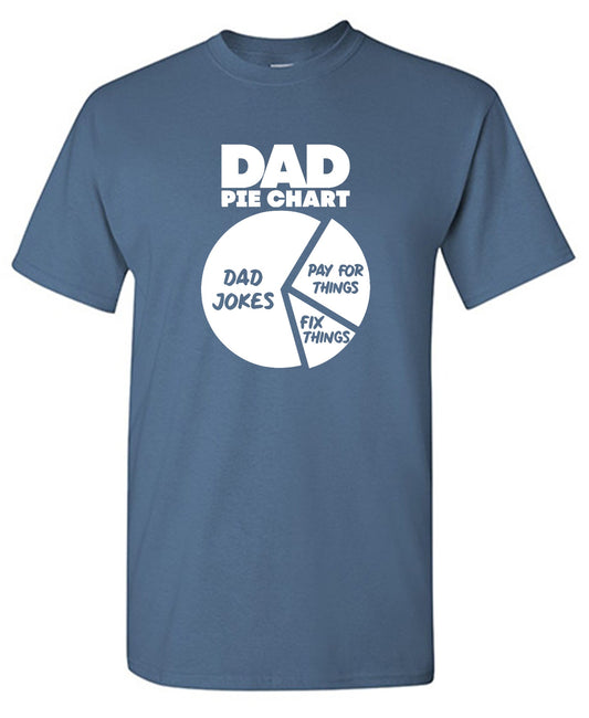 Funny T-Shirts design "Dad Pie Chart, Dad Jokes Funny Shirt"