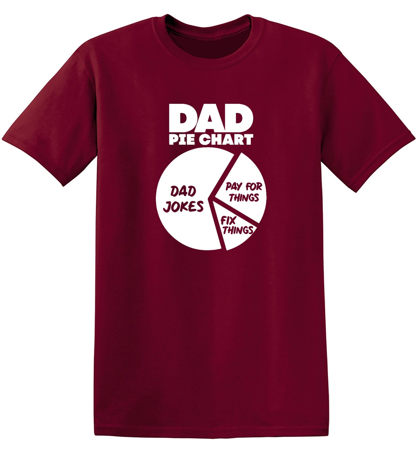 Funny T-Shirts design "Dad Pie Chart, Dad Jokes Funny Shirt"