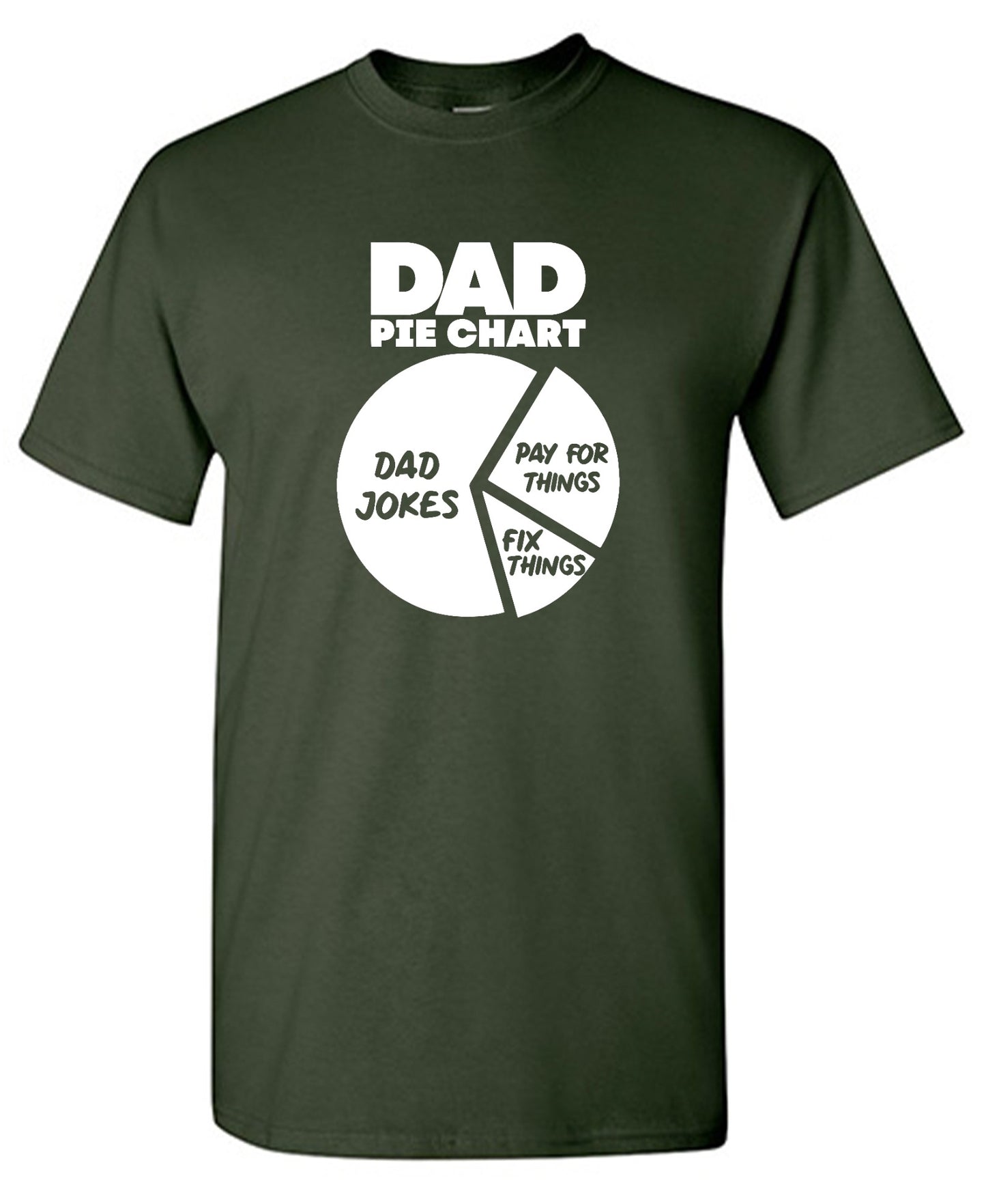 Funny T-Shirts design "Dad Pie Chart, Dad Jokes Funny Shirt - Tall Tee"