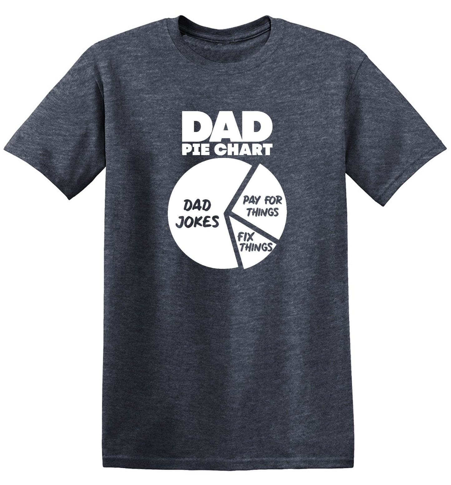 Funny T-Shirts design "Dad Pie Chart, Dad Jokes Funny Shirt - Tall Tee"