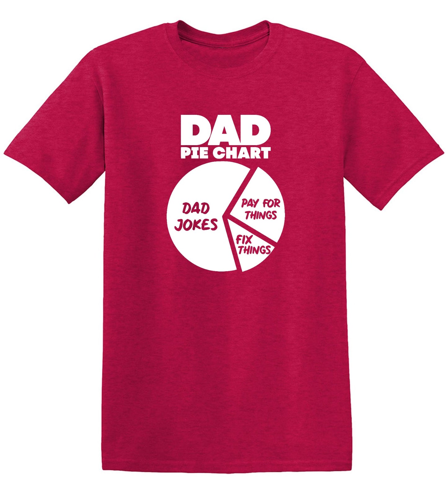 Funny T-Shirts design "Dad Pie Chart, Dad Jokes Funny Shirt"
