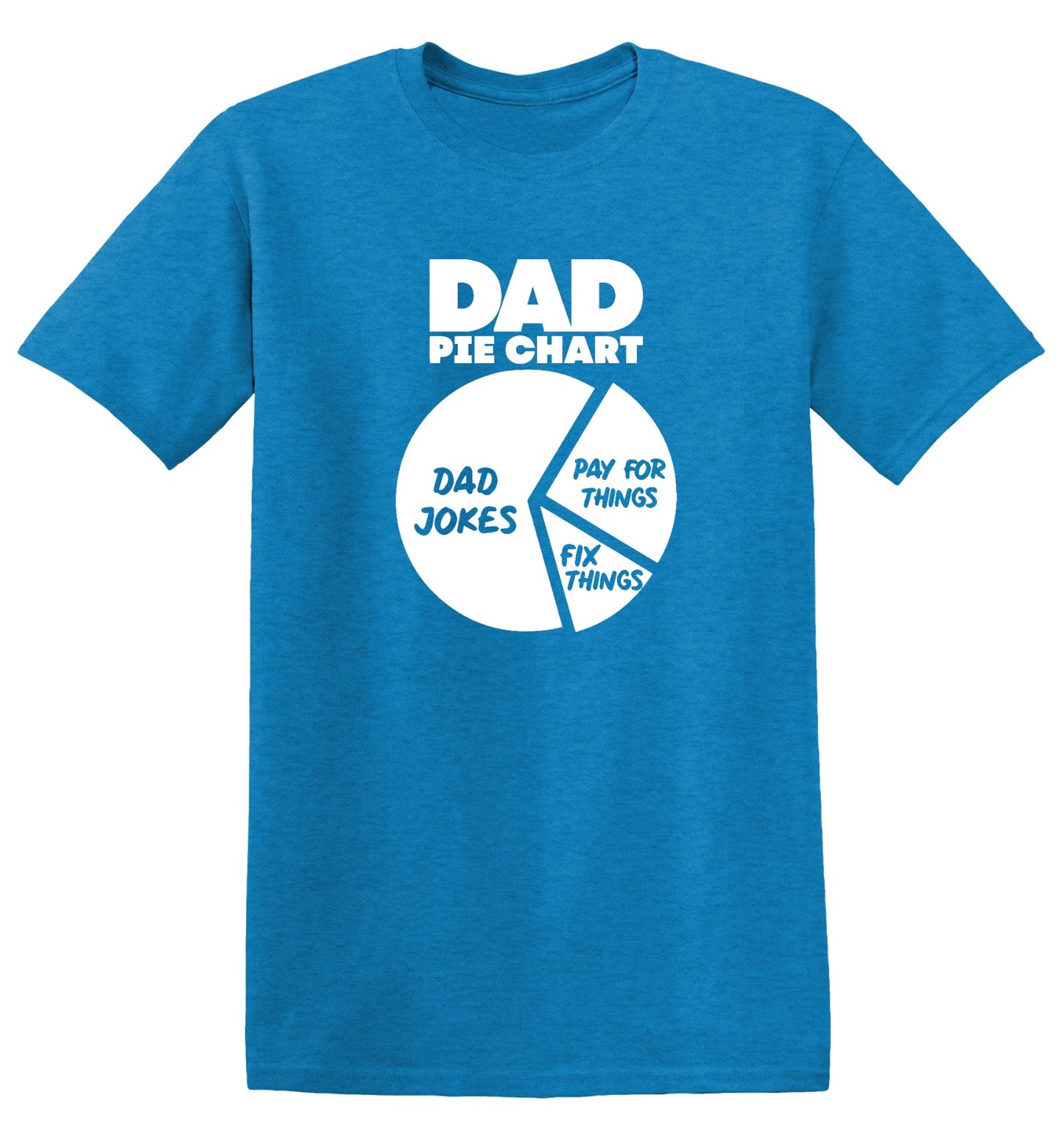 Funny T-Shirts design "Dad Pie Chart, Dad Jokes Funny Shirt"