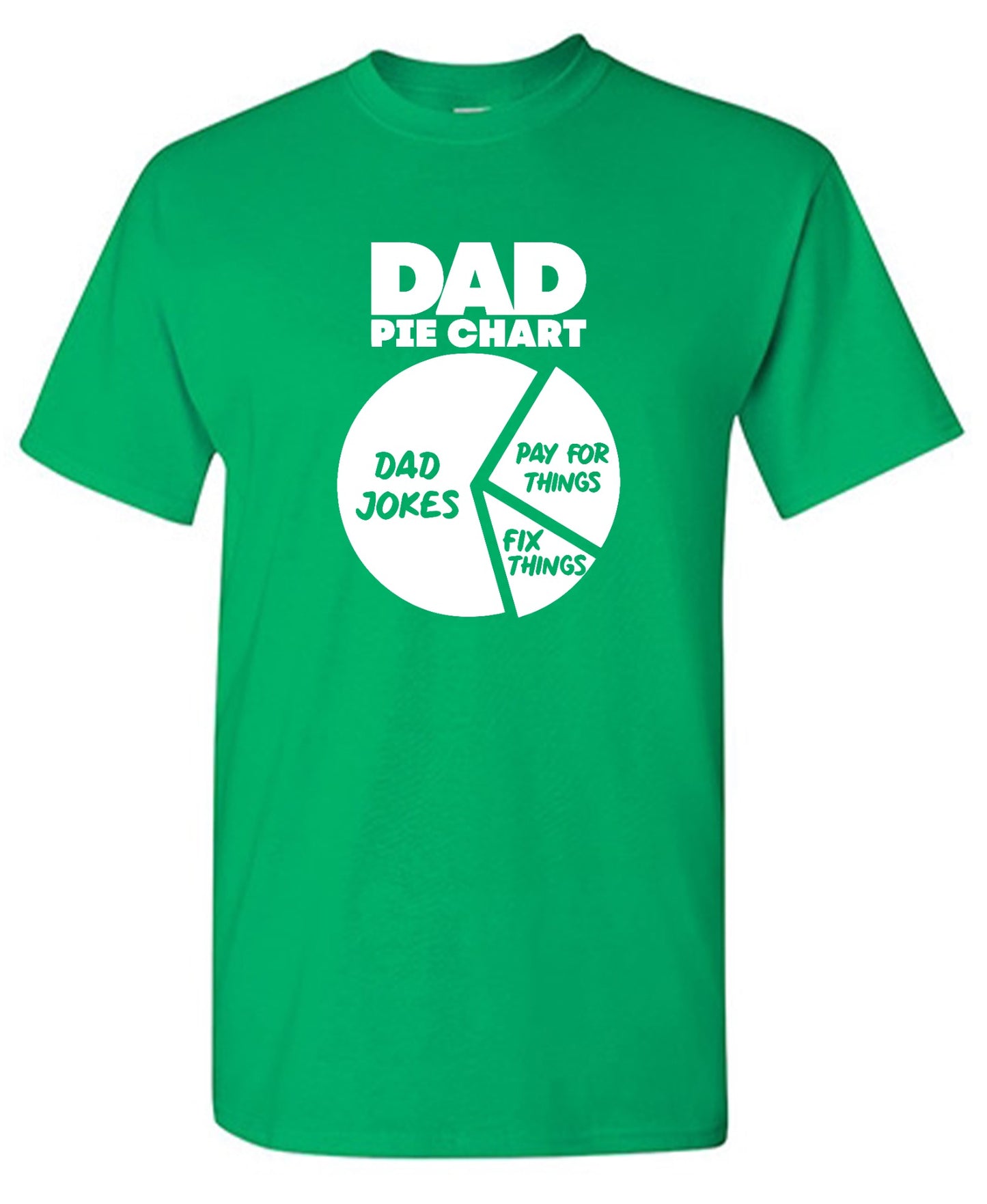 Funny T-Shirts design "Dad Pie Chart, Dad Jokes Funny Shirt - Tall Tee"