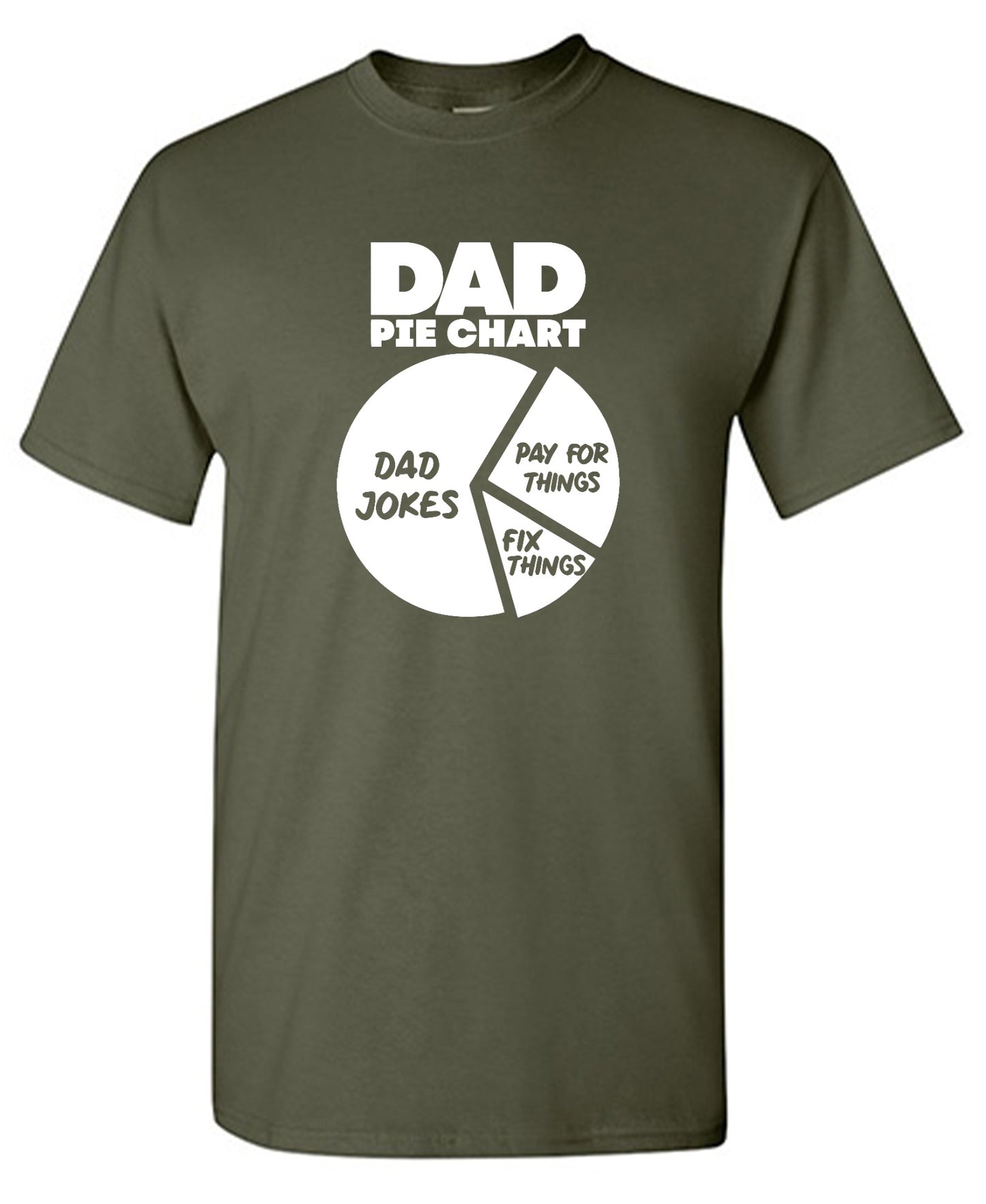 Funny T-Shirts design "Dad Pie Chart, Dad Jokes Funny Shirt"