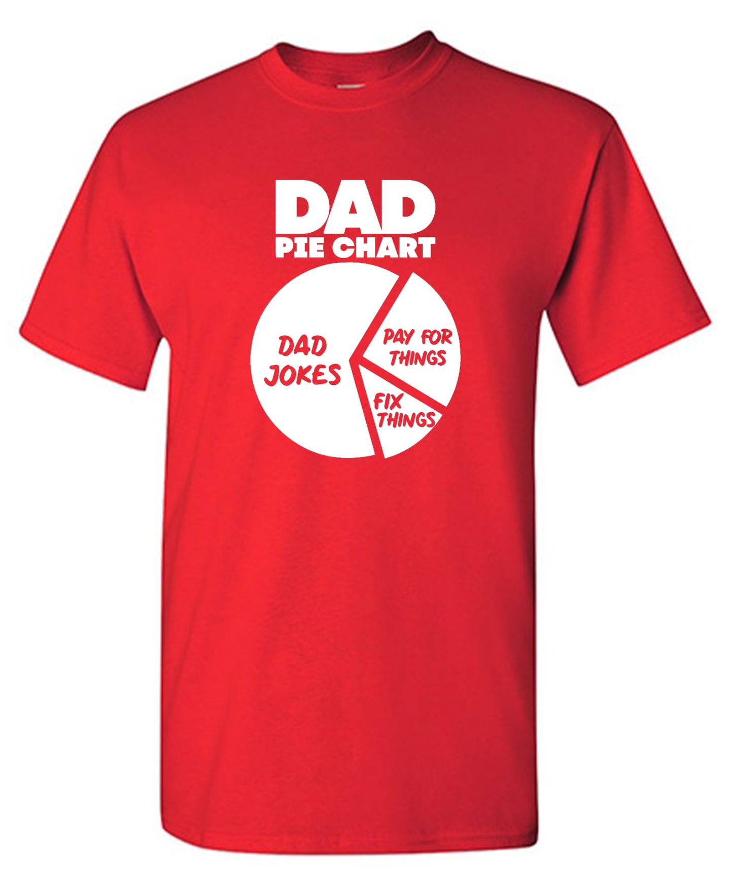 Funny T-Shirts design "Dad Pie Chart, Dad Jokes Funny Shirt"