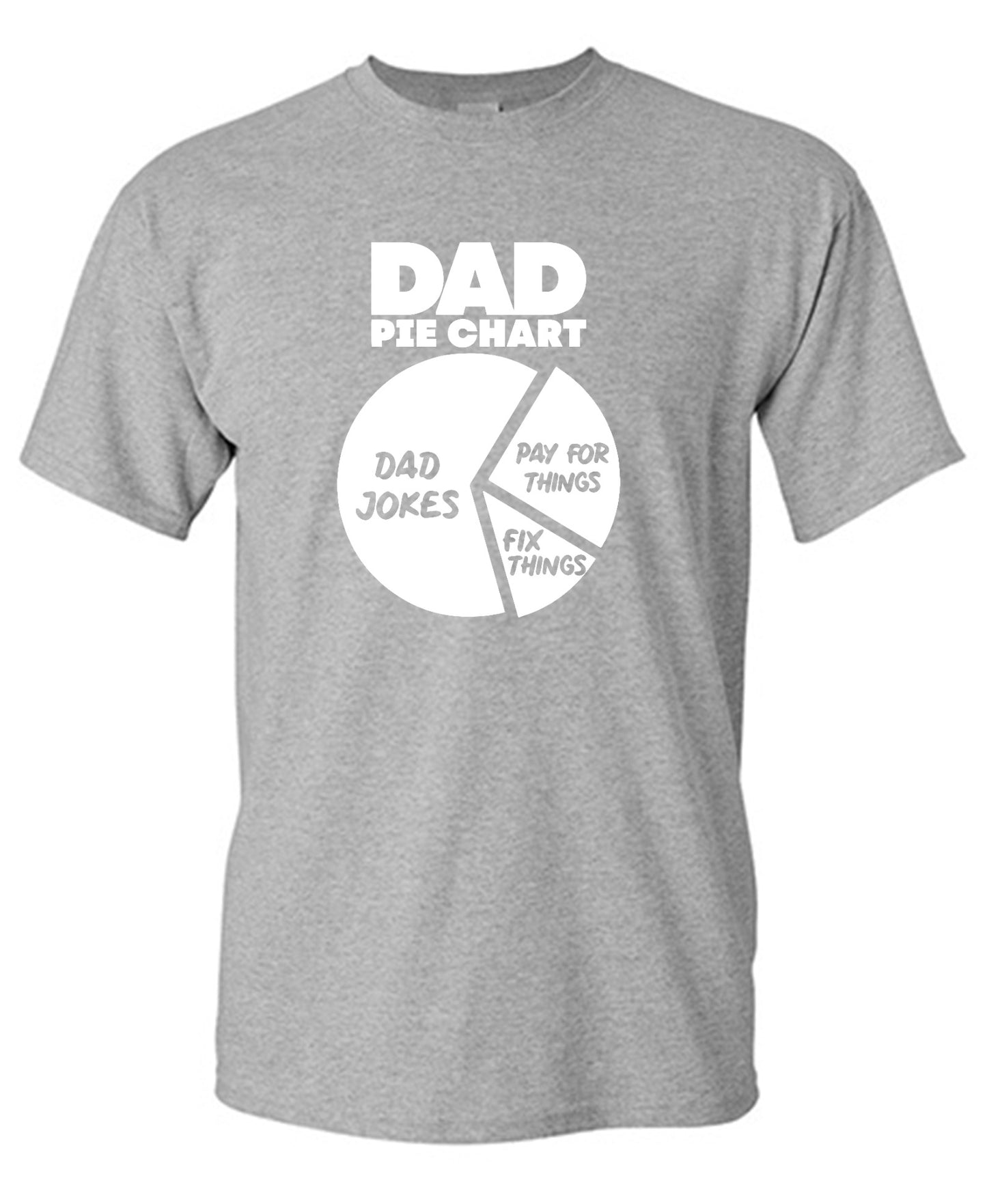 Funny T-Shirts design "Dad Pie Chart, Dad Jokes Funny Shirt"