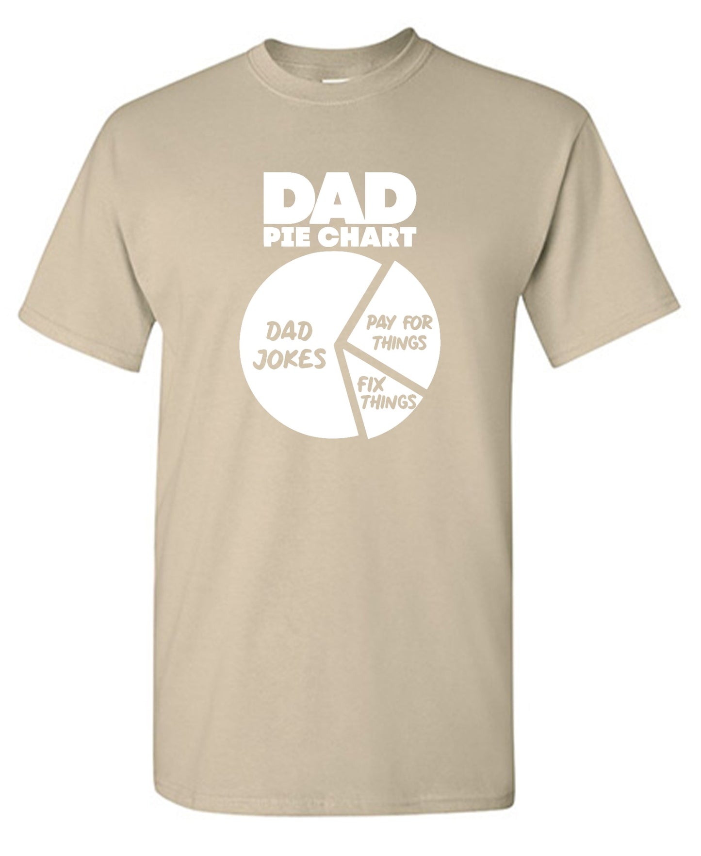 Funny T-Shirts design "Dad Pie Chart, Dad Jokes Funny Shirt"
