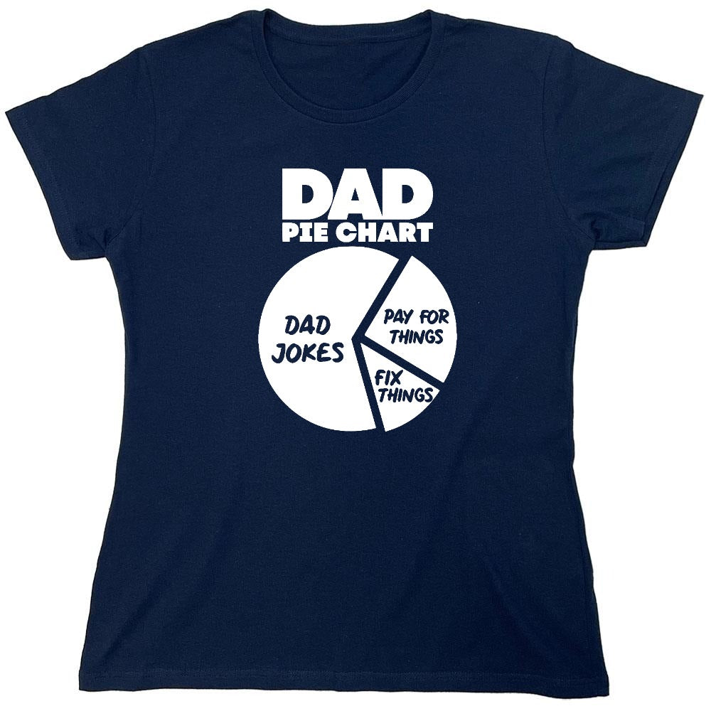 Funny T-Shirts design "Dad Pie Chart, Dad Jokes Funny Shirt - Womens"