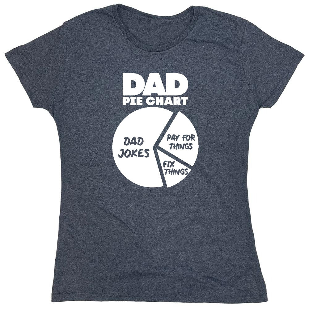 Funny T-Shirts design "Dad Pie Chart, Dad Jokes Funny Shirt - Womens"
